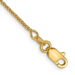 14k Yellow Gold Diamond Cut Quadra Wheat Chain