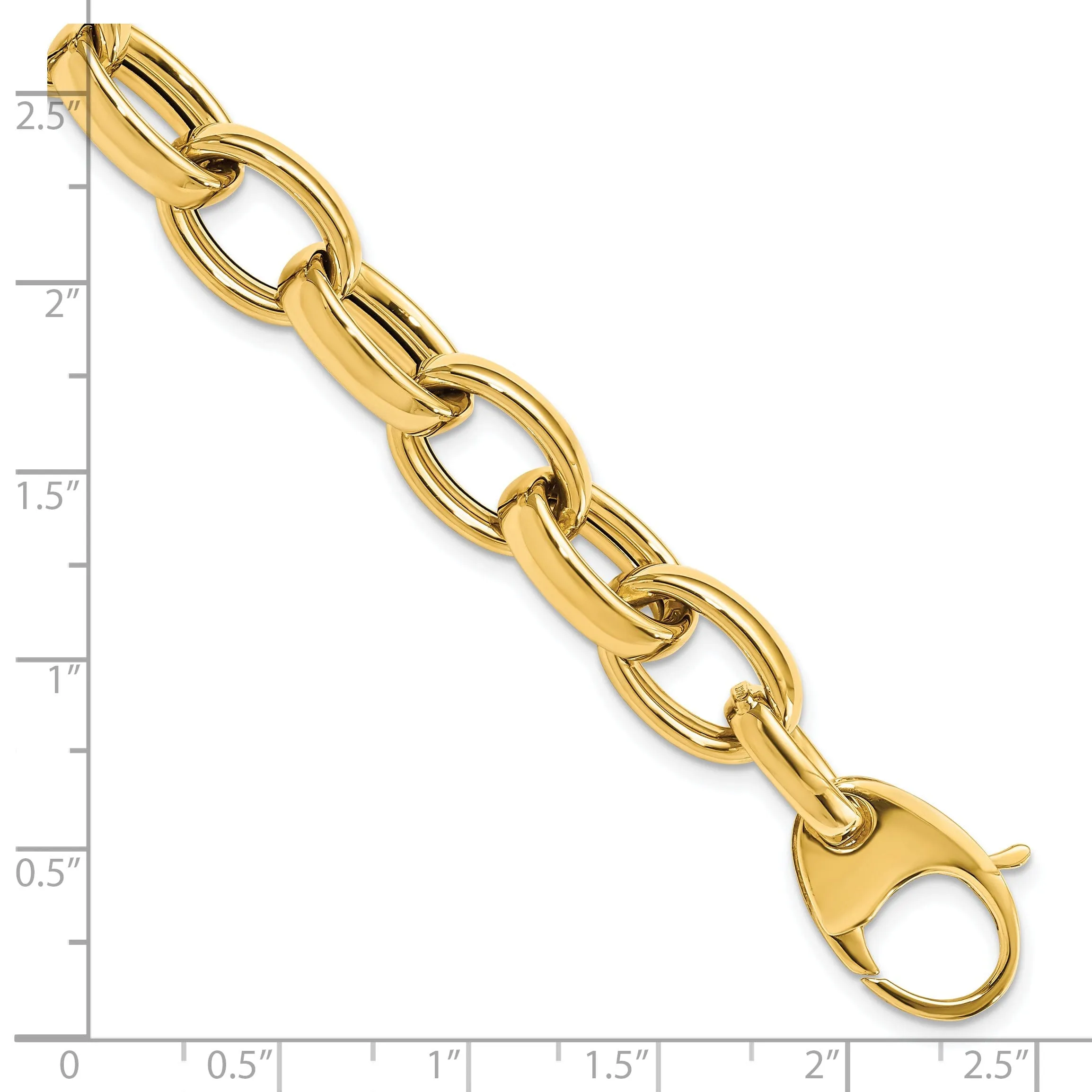 14k Yellow Gold Fancy Link Bracelet