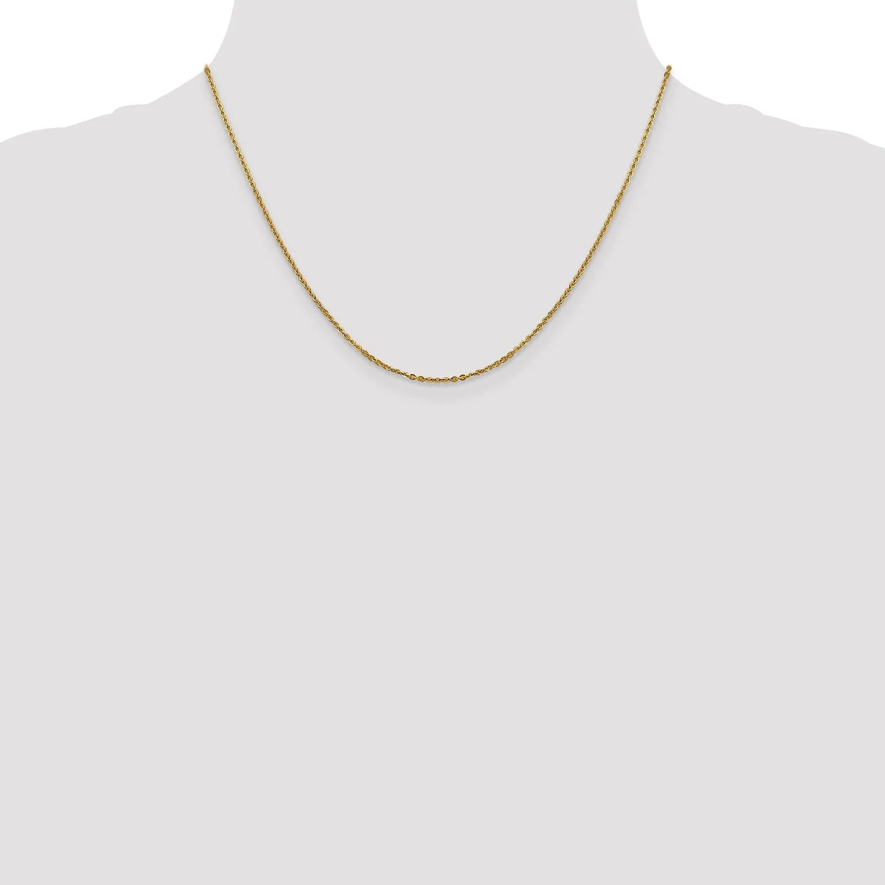 14k Yellow Gold Flat Cable Chain
