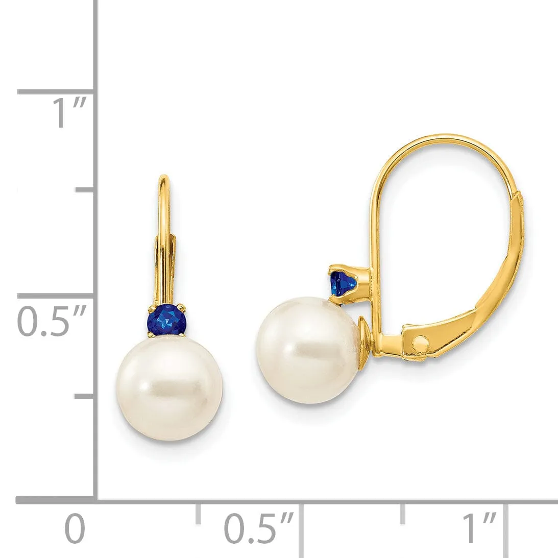 14k Yellow Gold Freshwater Pearl Earring