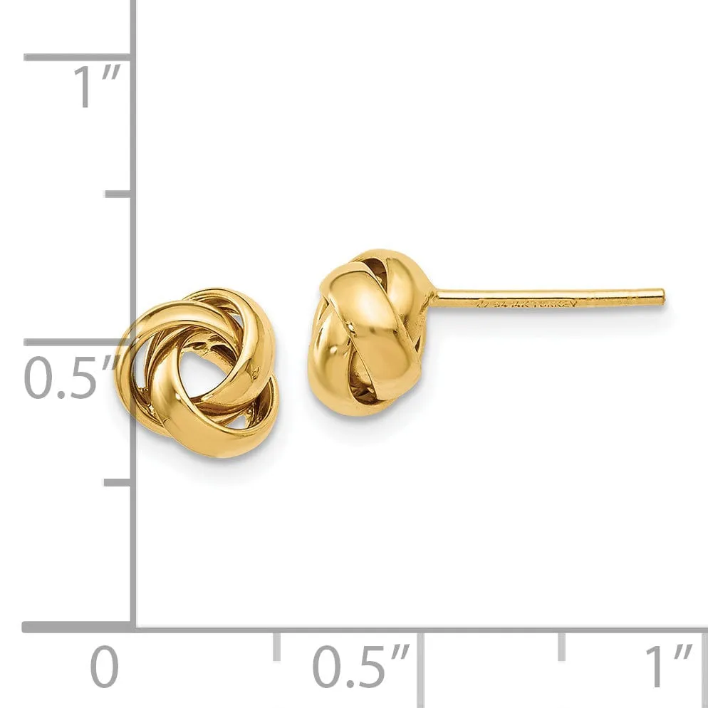 14k Yellow Gold Post Earrings