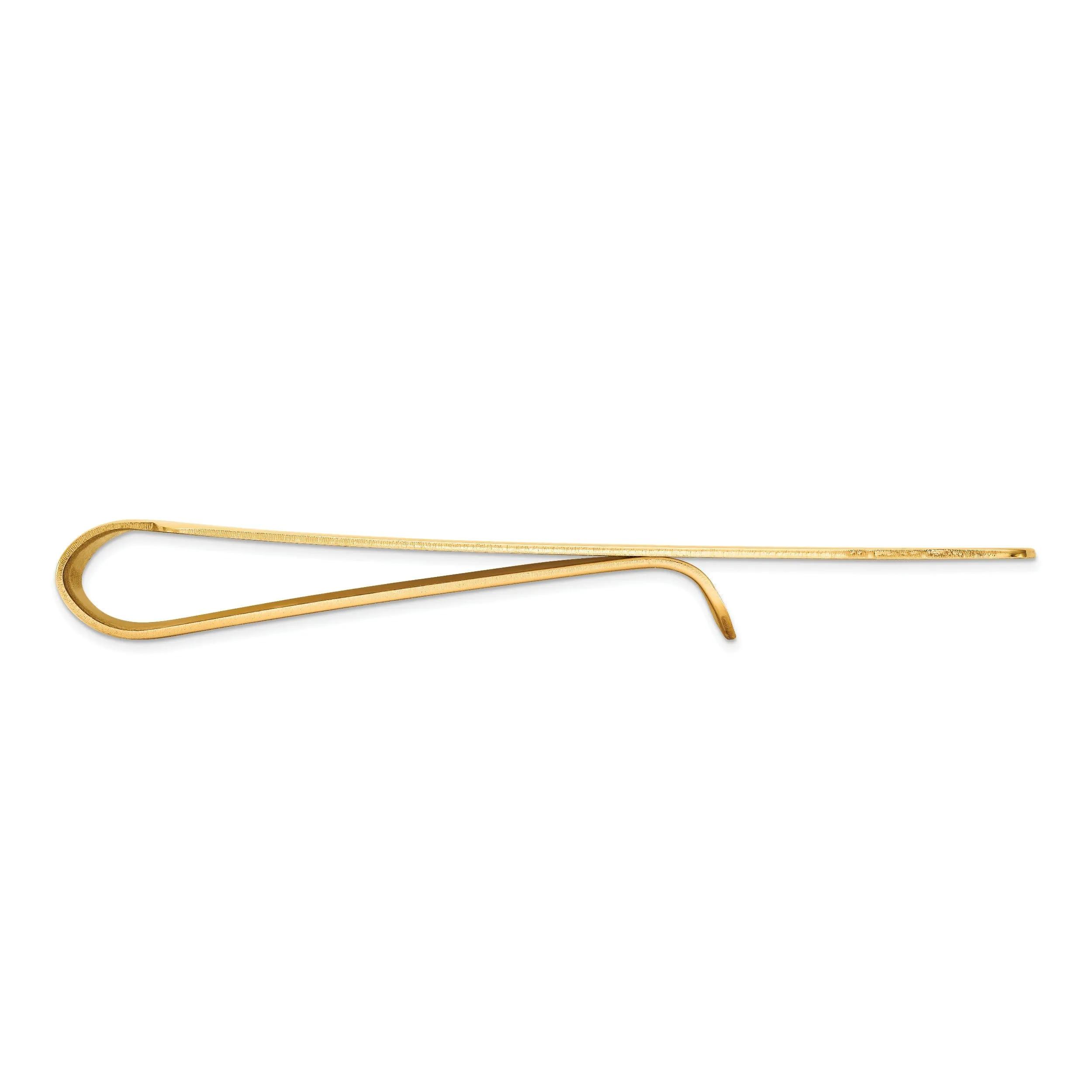 14k Yellow Gold Solid Line Design Money Clip.