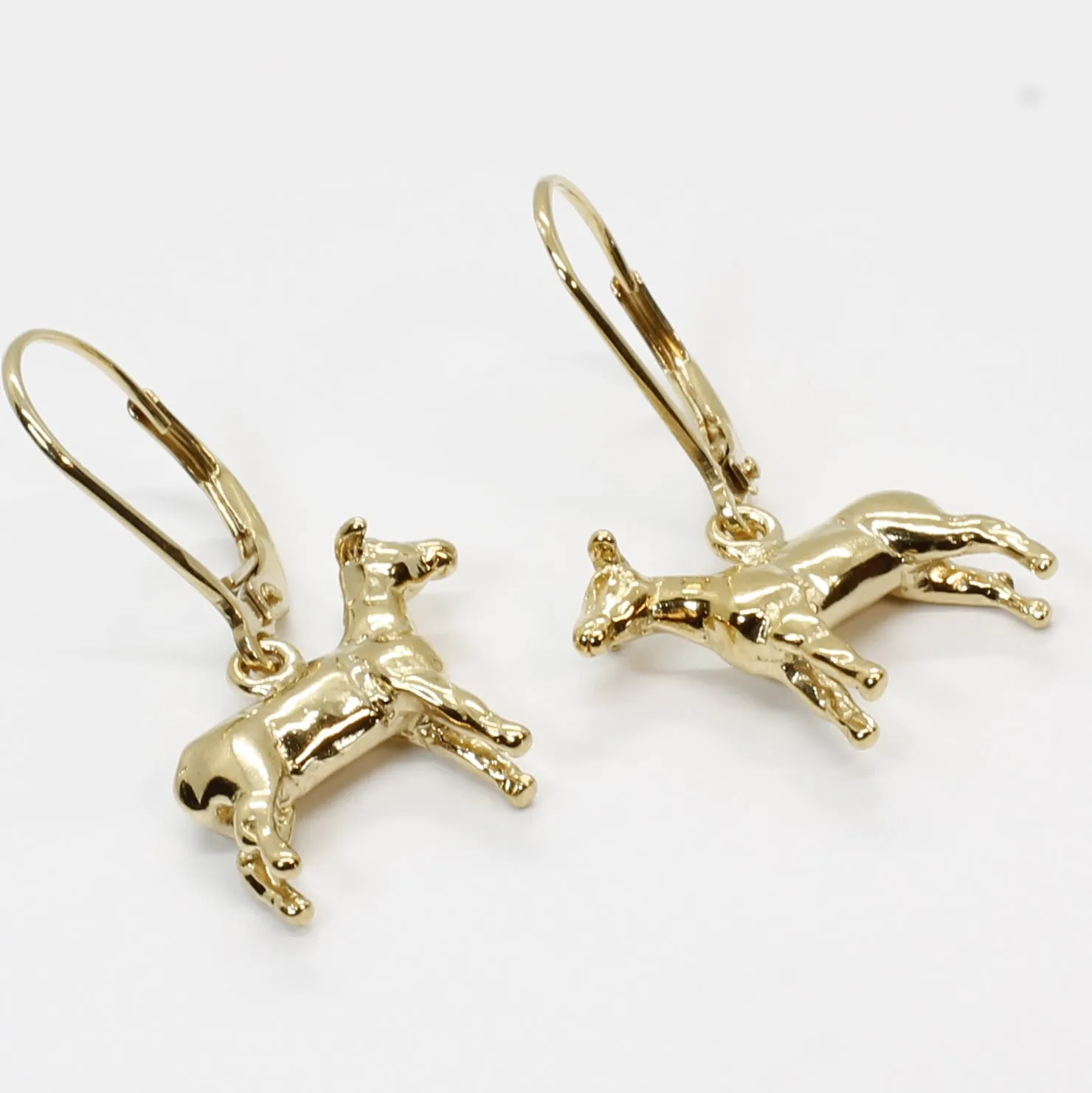 14kt gold Vermeil Show Lamb Earrings for Livestock show 4-H participant