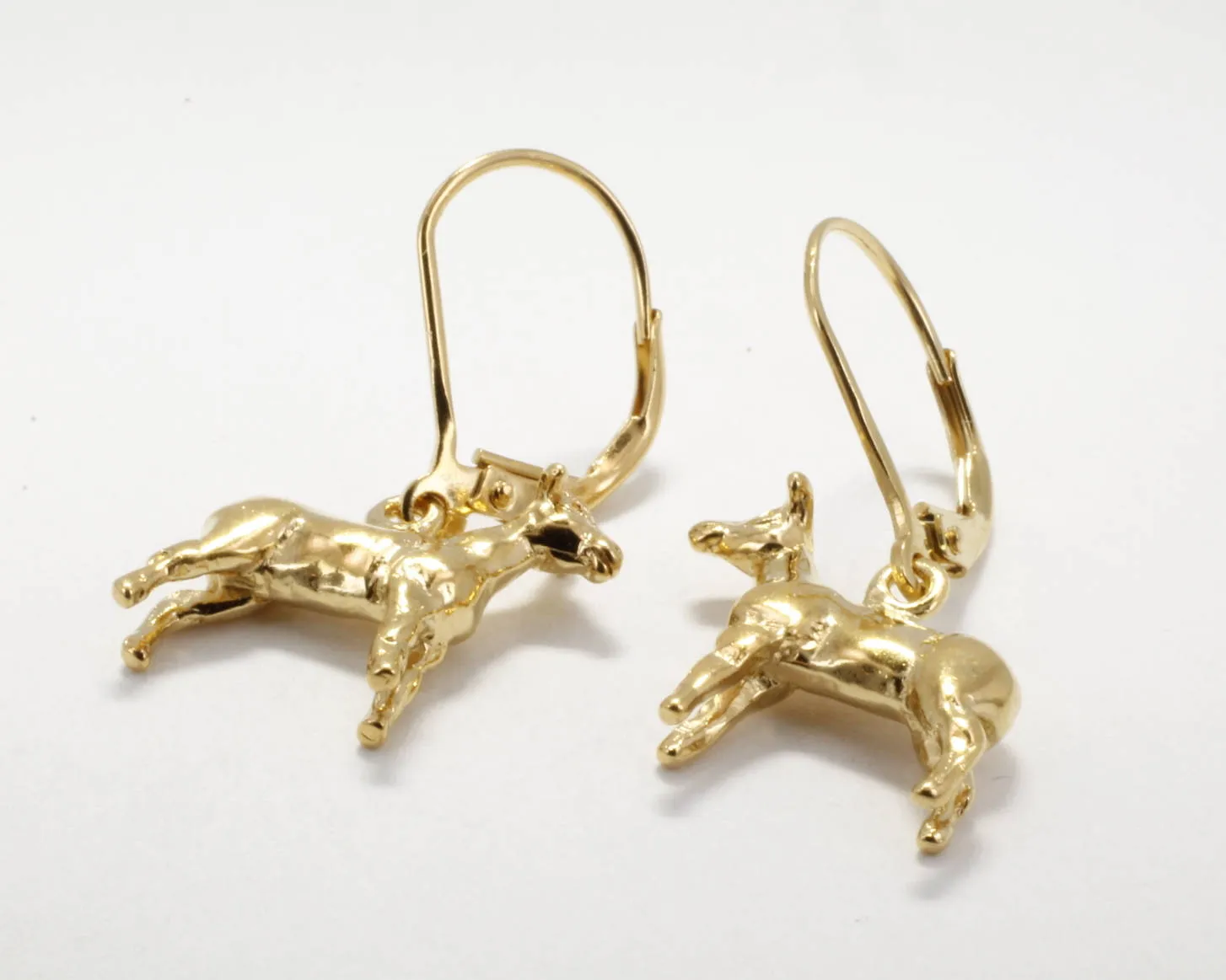 14kt gold Vermeil Show Lamb Earrings for Livestock show 4-H participant