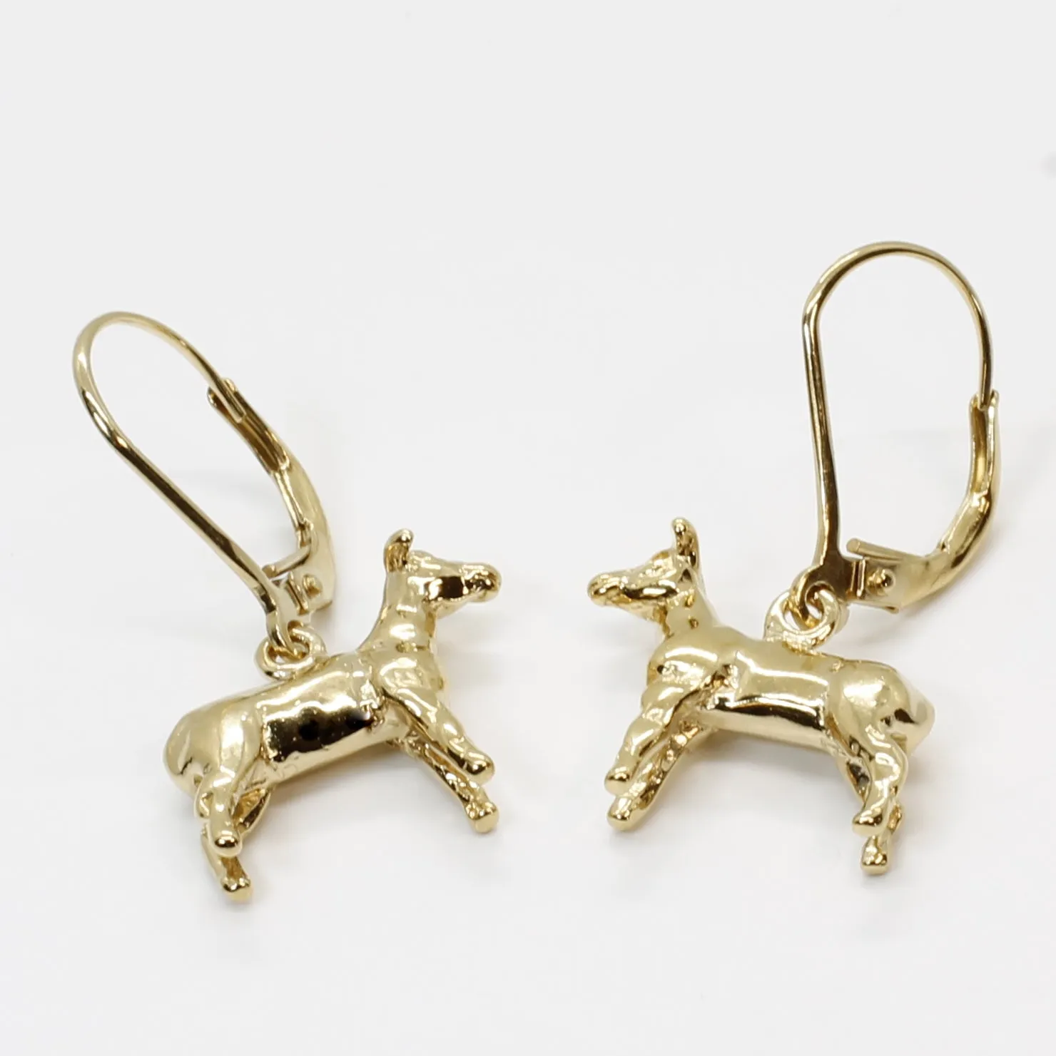14kt gold Vermeil Show Lamb Earrings for Livestock show 4-H participant