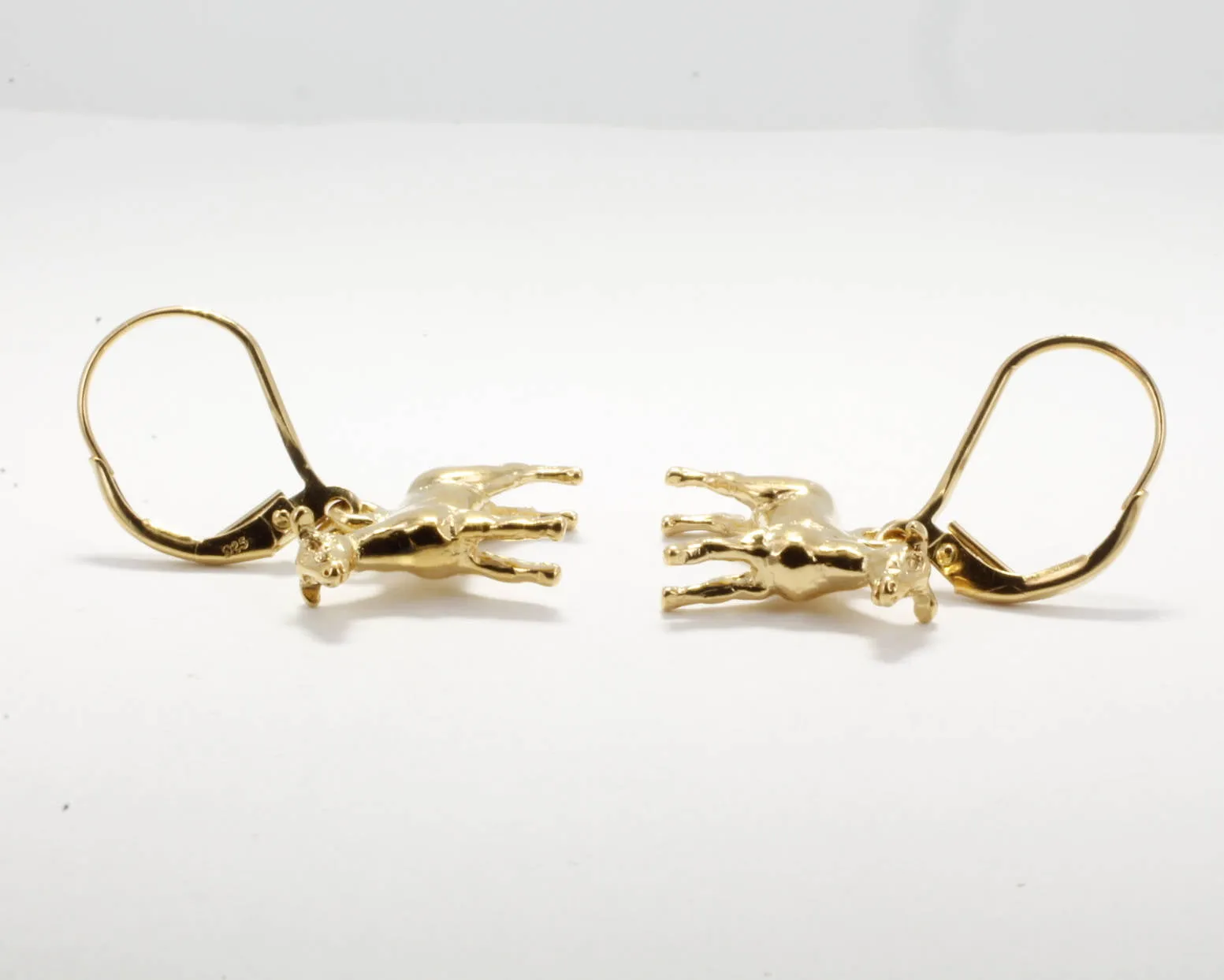 14kt gold Vermeil Show Lamb Earrings for Livestock show 4-H participant
