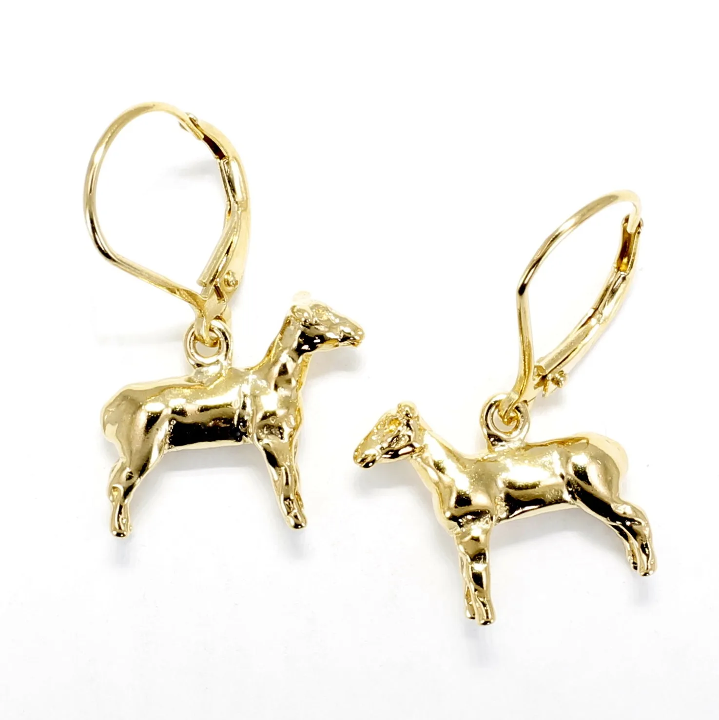 14kt gold Vermeil Show Lamb Earrings for Livestock show 4-H participant