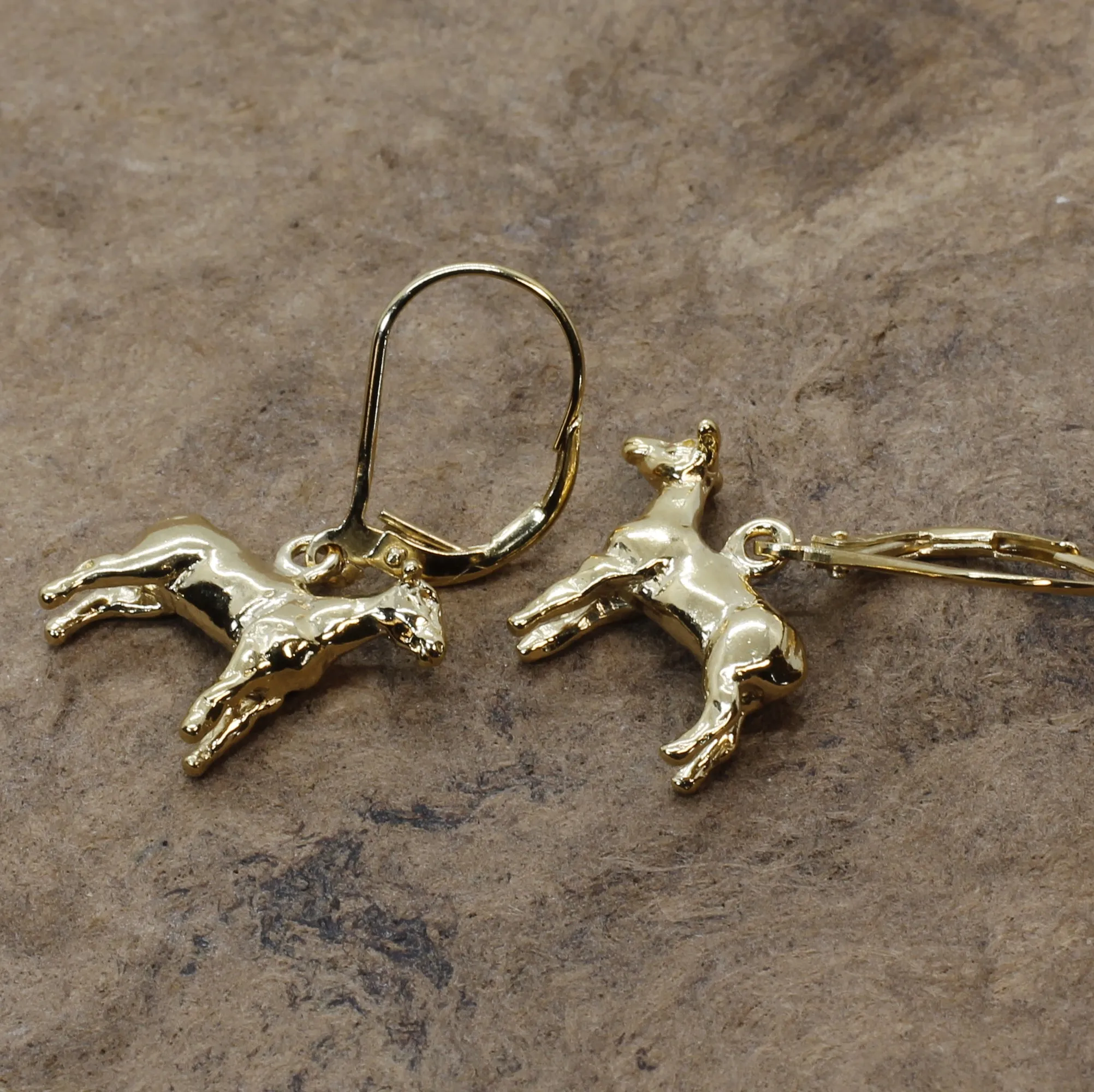 14kt gold Vermeil Show Lamb Earrings for Livestock show 4-H participant