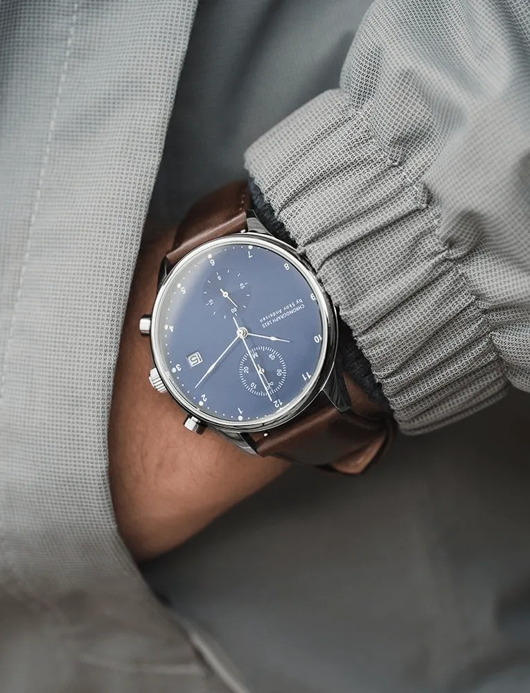 1815 Chronograph, Steel / Blue Sunray (B)