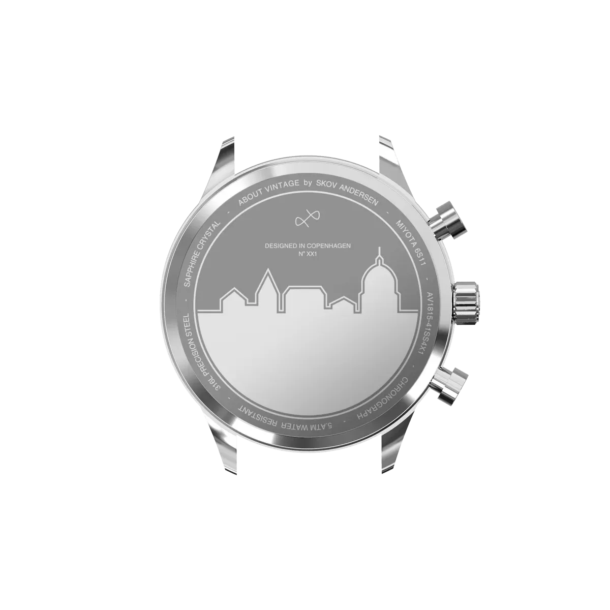 1844 Chronograph, Steel / White (B)