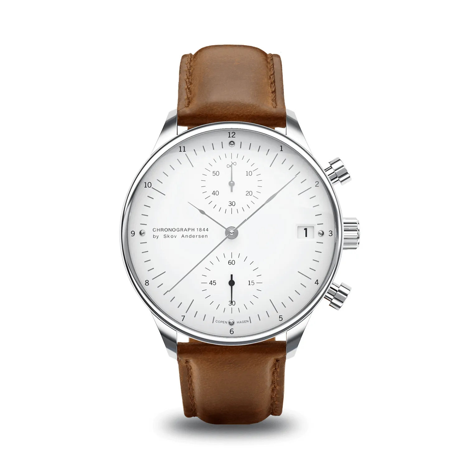 1844 Chronograph, Steel / White (B)