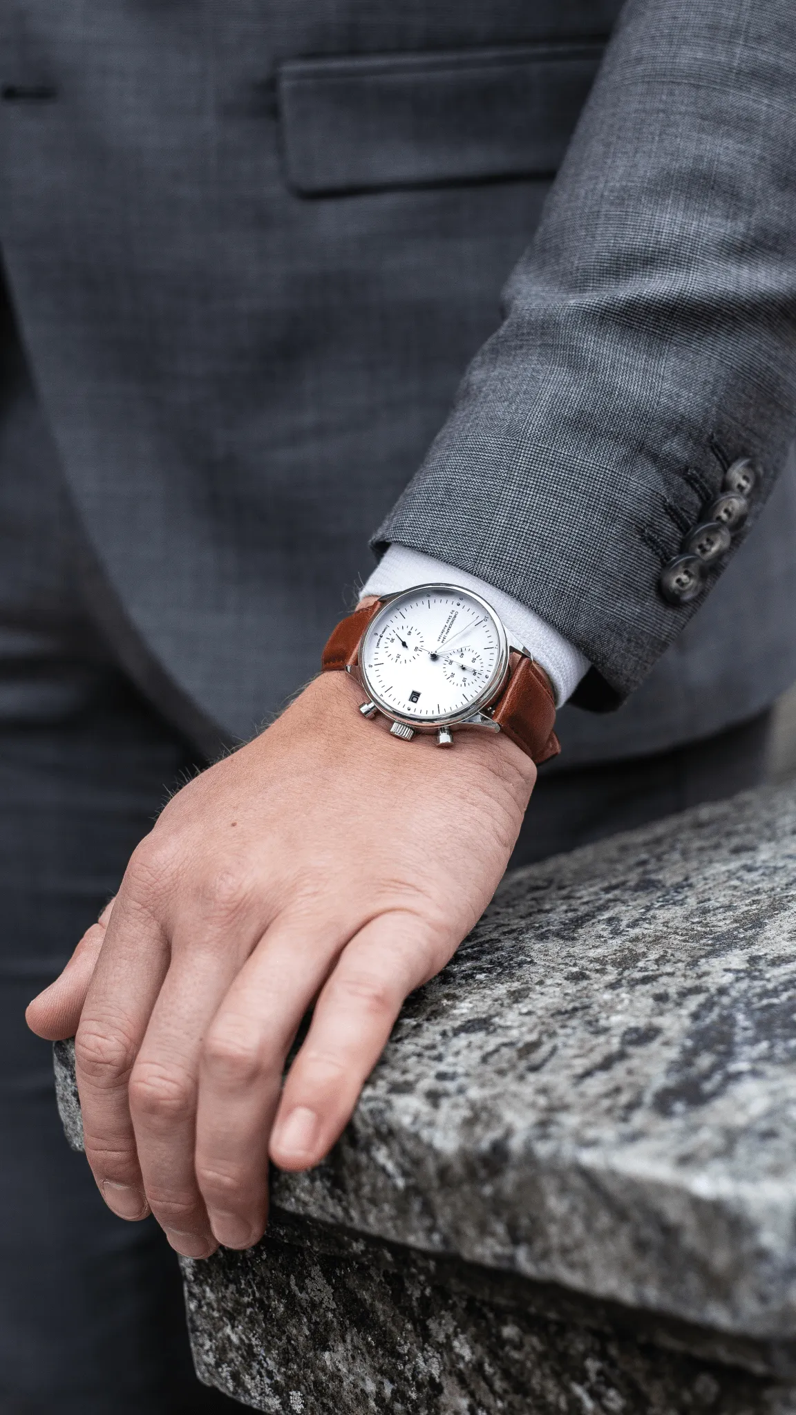 1844 Chronograph, Steel / White (B)