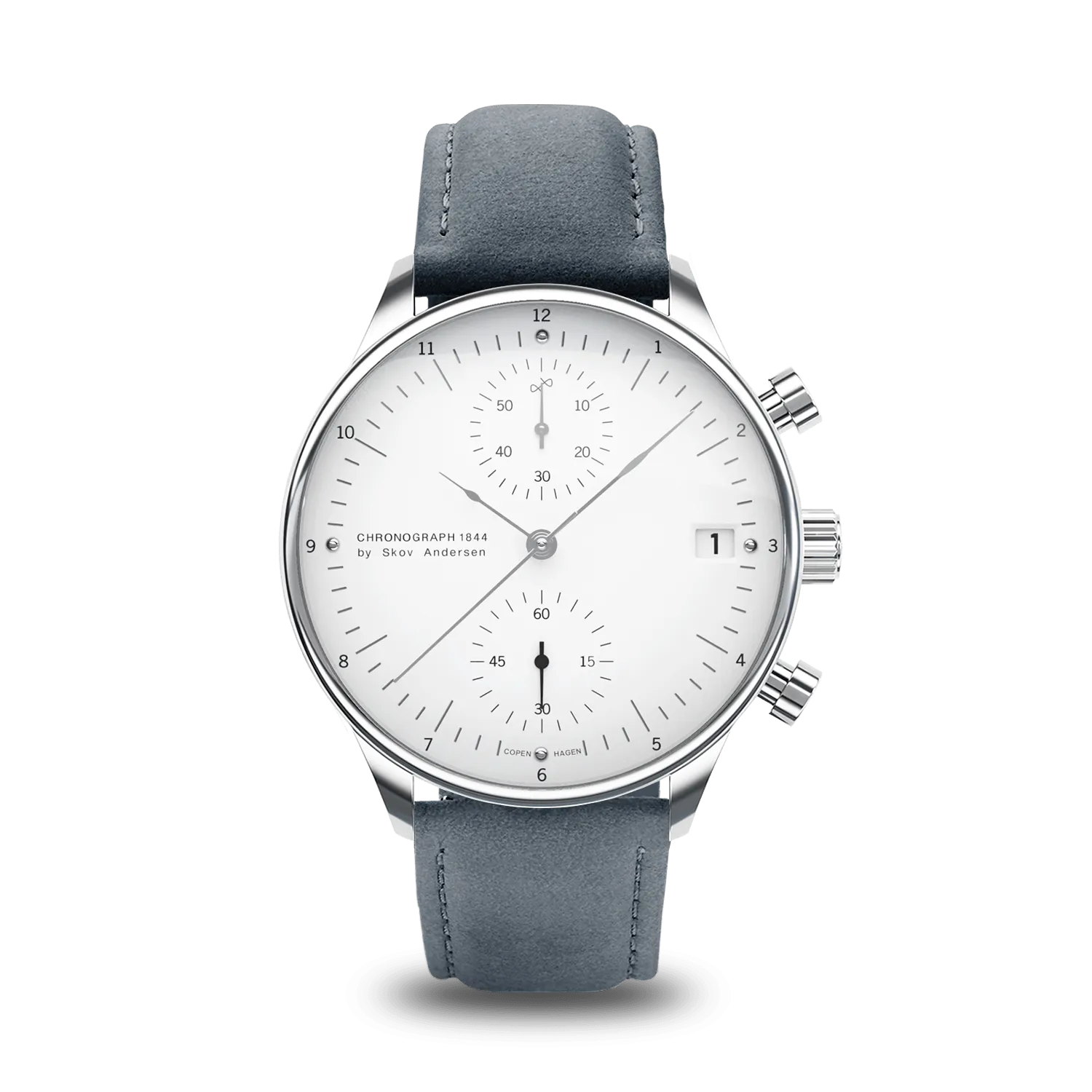 1844 Chronograph, Steel / White