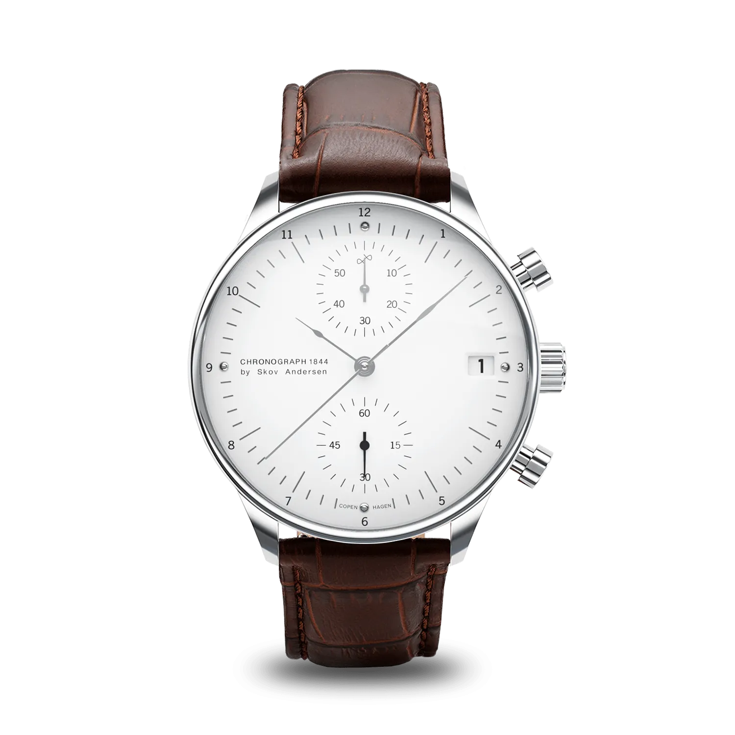 1844 Chronograph, Steel / White