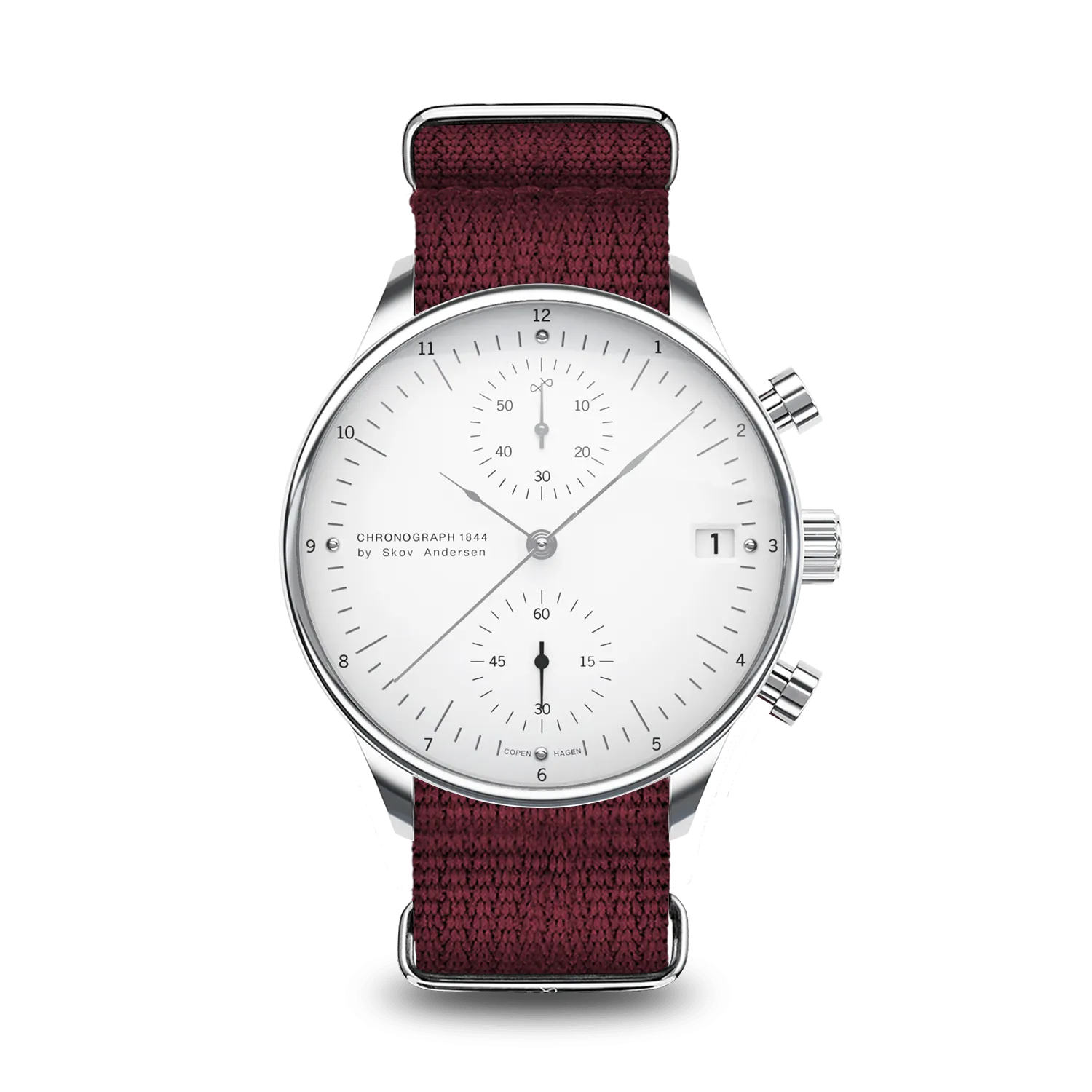 1844 Chronograph, Steel / White