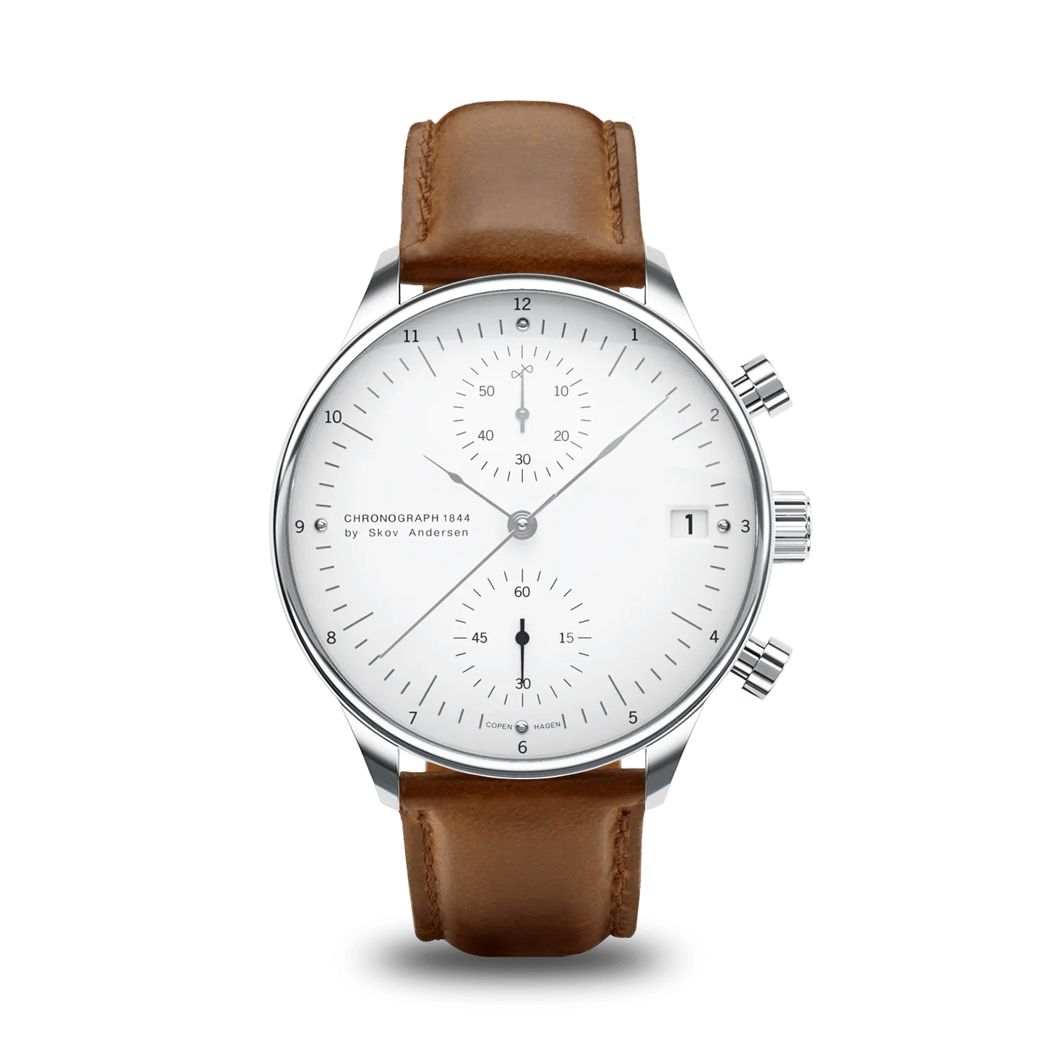 1844 Chronograph, Steel / White