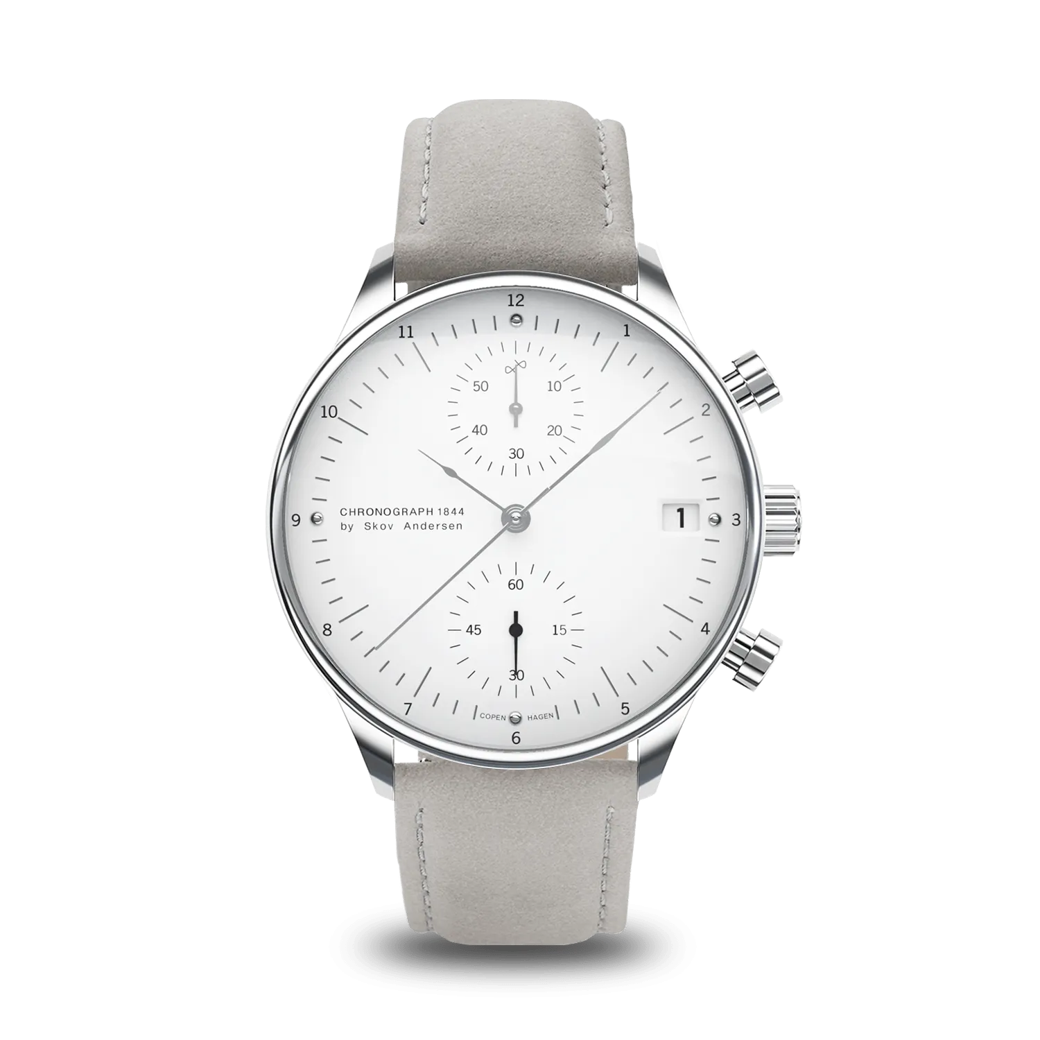 1844 Chronograph, Steel / White
