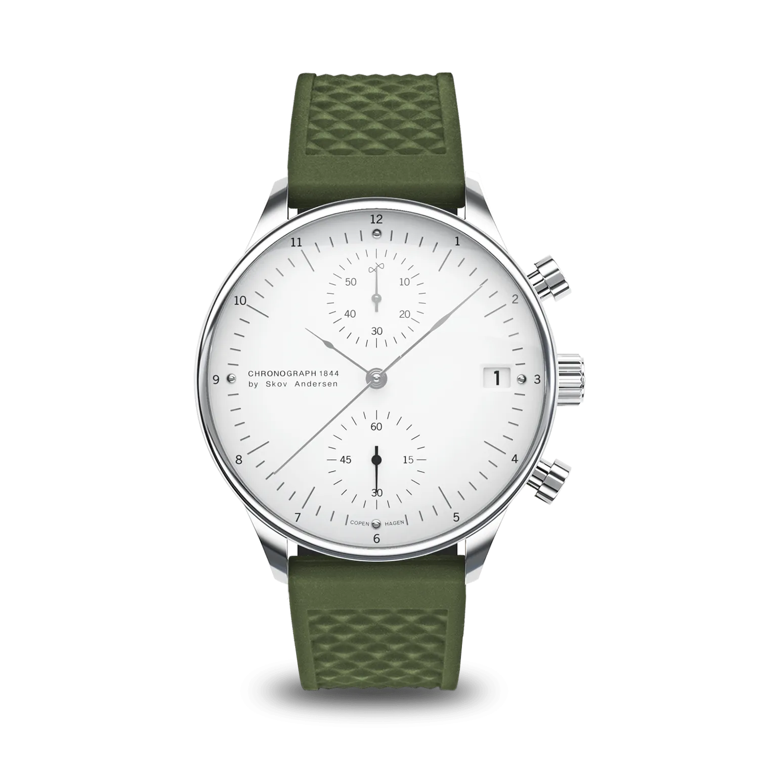 1844 Chronograph, Steel / White