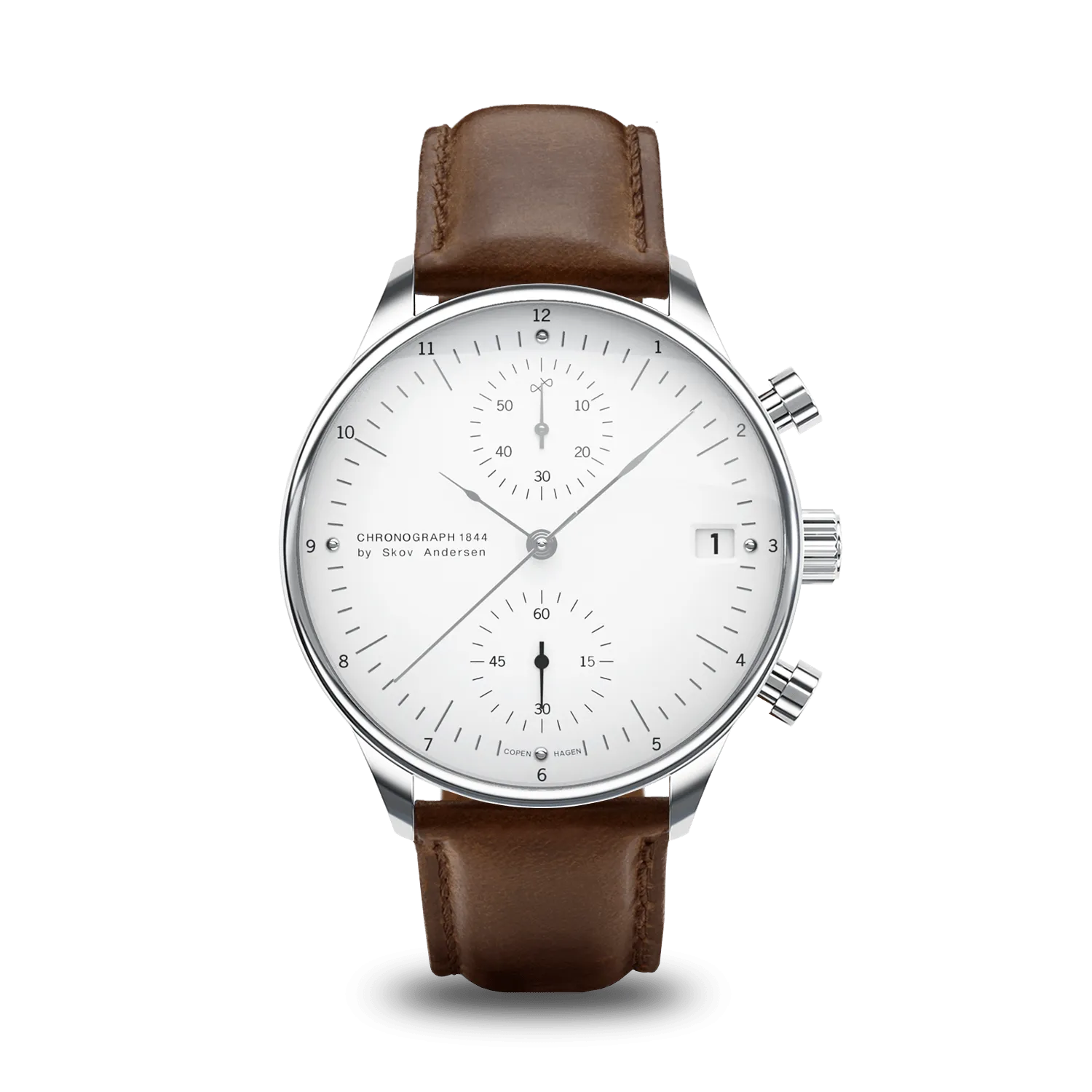 1844 Chronograph, Steel / White