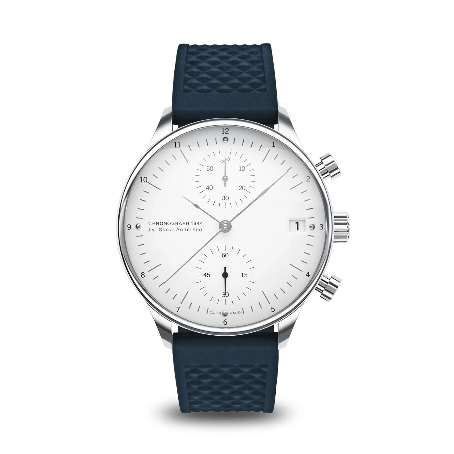 1844 Chronograph, Steel / White