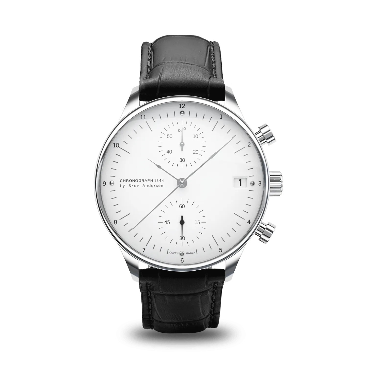 1844 Chronograph, Steel / White