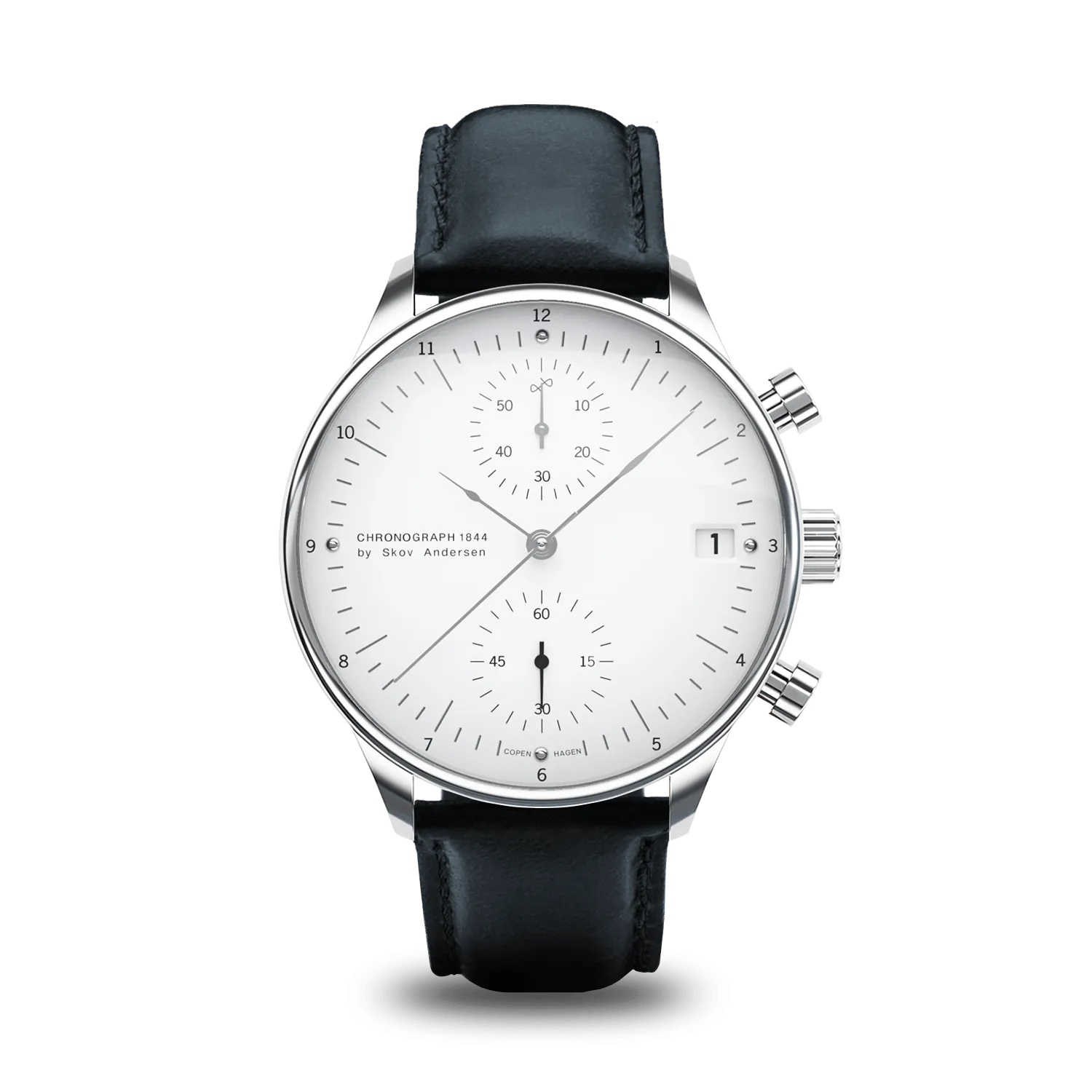 1844 Chronograph, Steel / White
