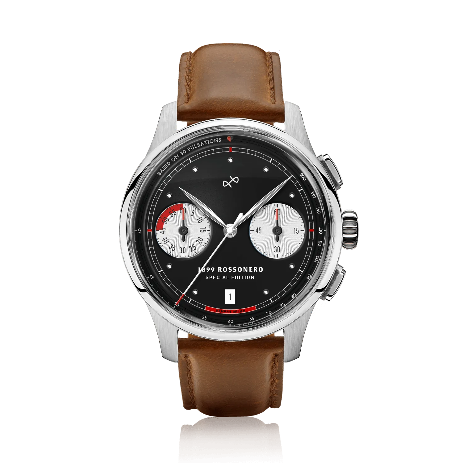 1899 Rossonero Chronograph, Steel / Black