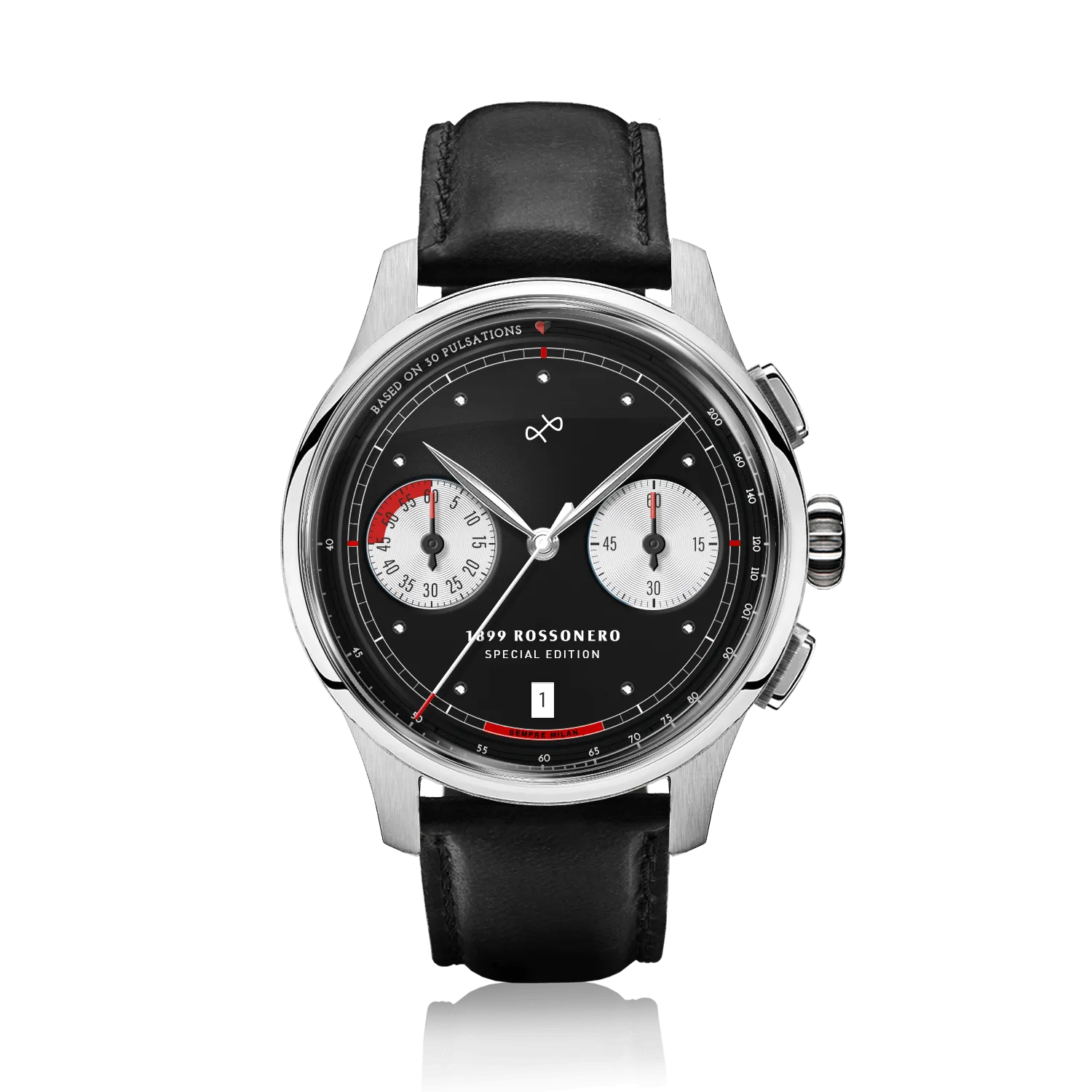 1899 Rossonero Chronograph, Steel / Black