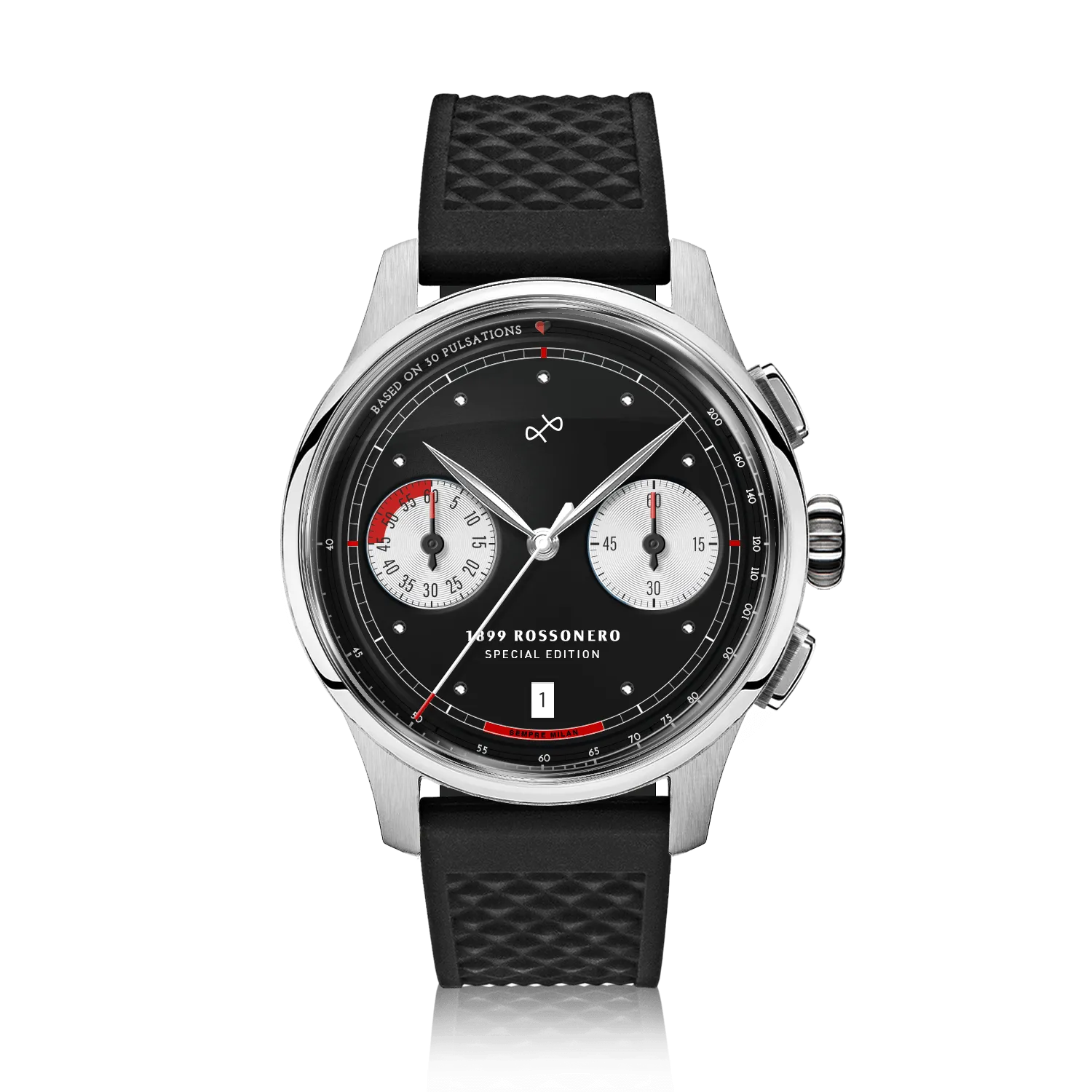 1899 Rossonero Chronograph, Steel / Black