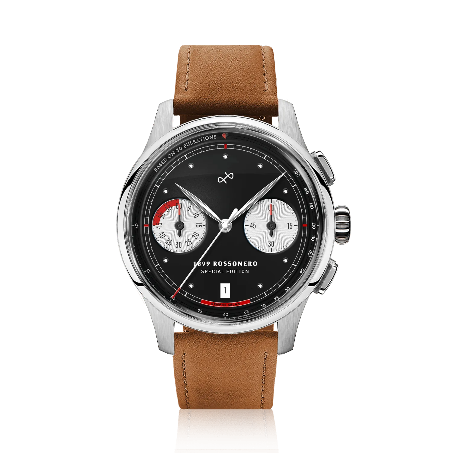 1899 Rossonero Chronograph, Steel / Black