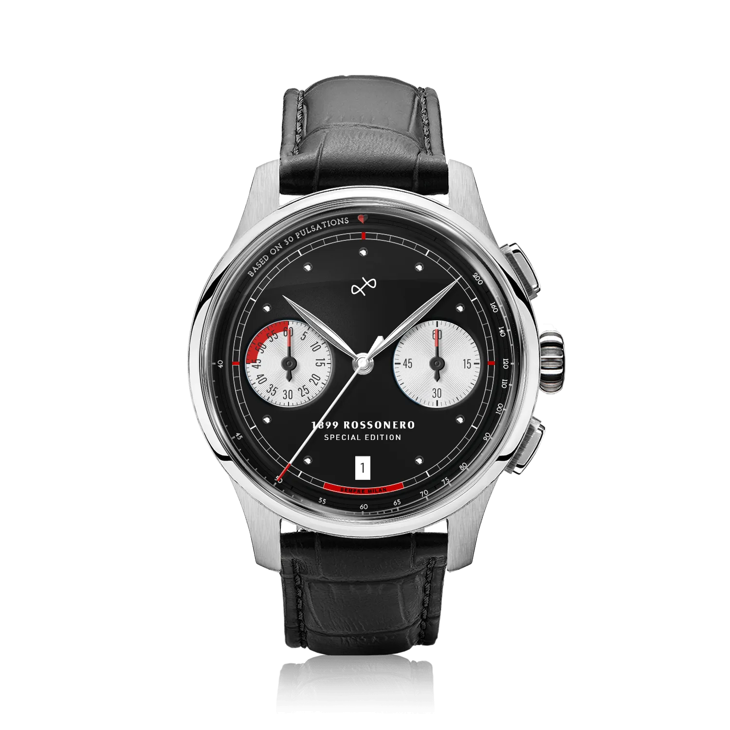 1899 Rossonero Chronograph, Steel / Black