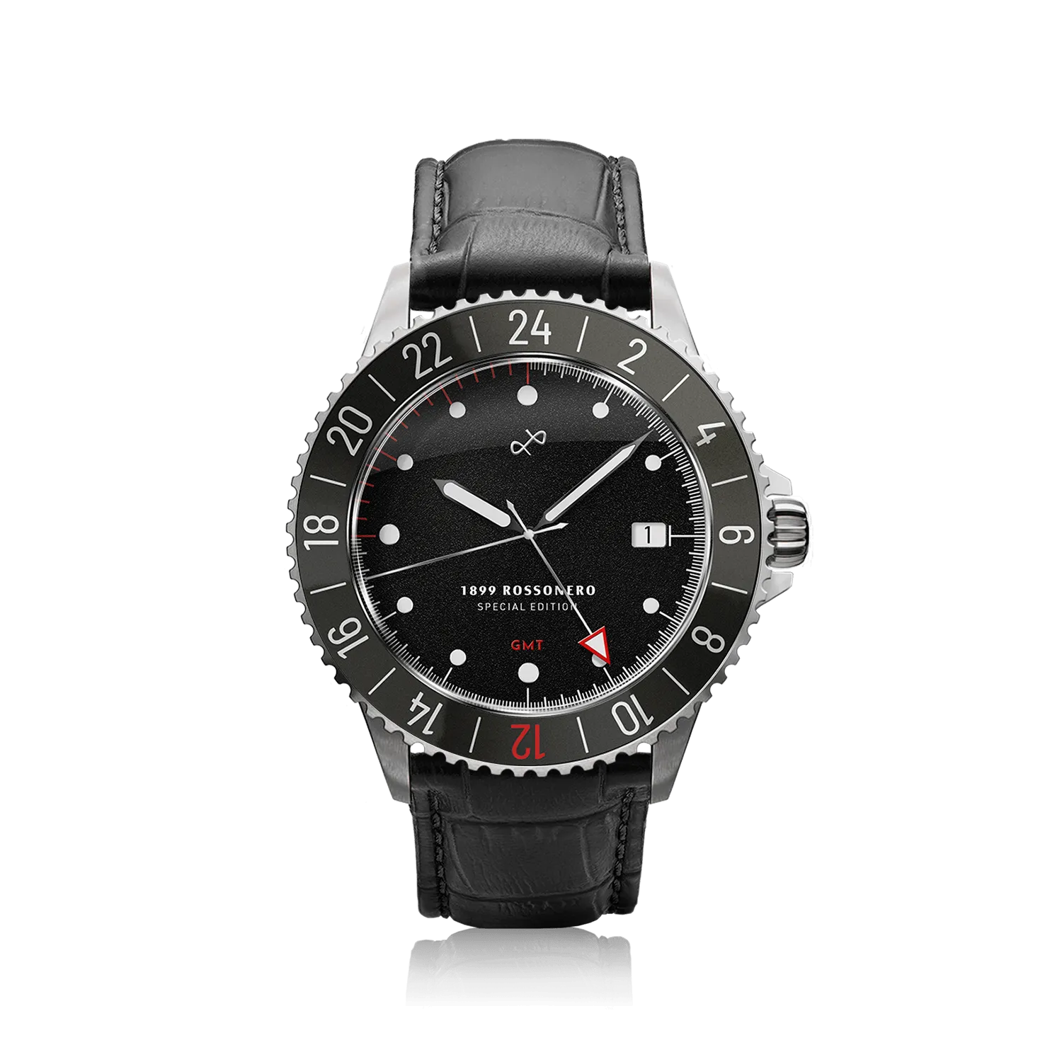 1899 Rossonero GMT, Steel / Black