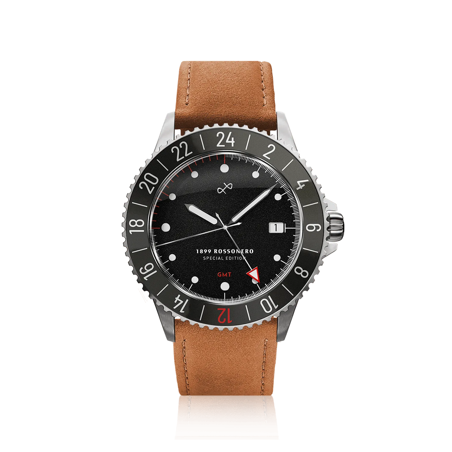 1899 Rossonero GMT, Steel / Black