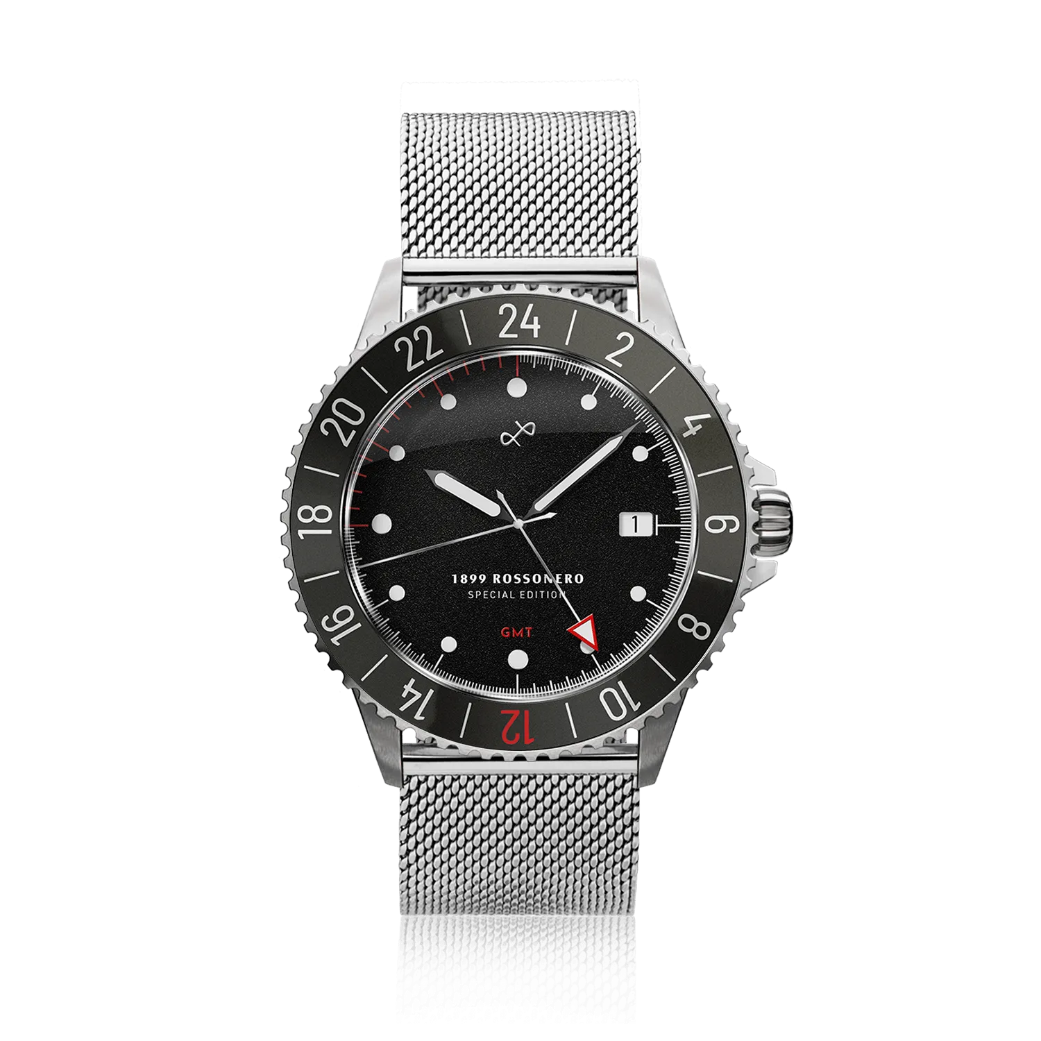 1899 Rossonero GMT, Steel / Black