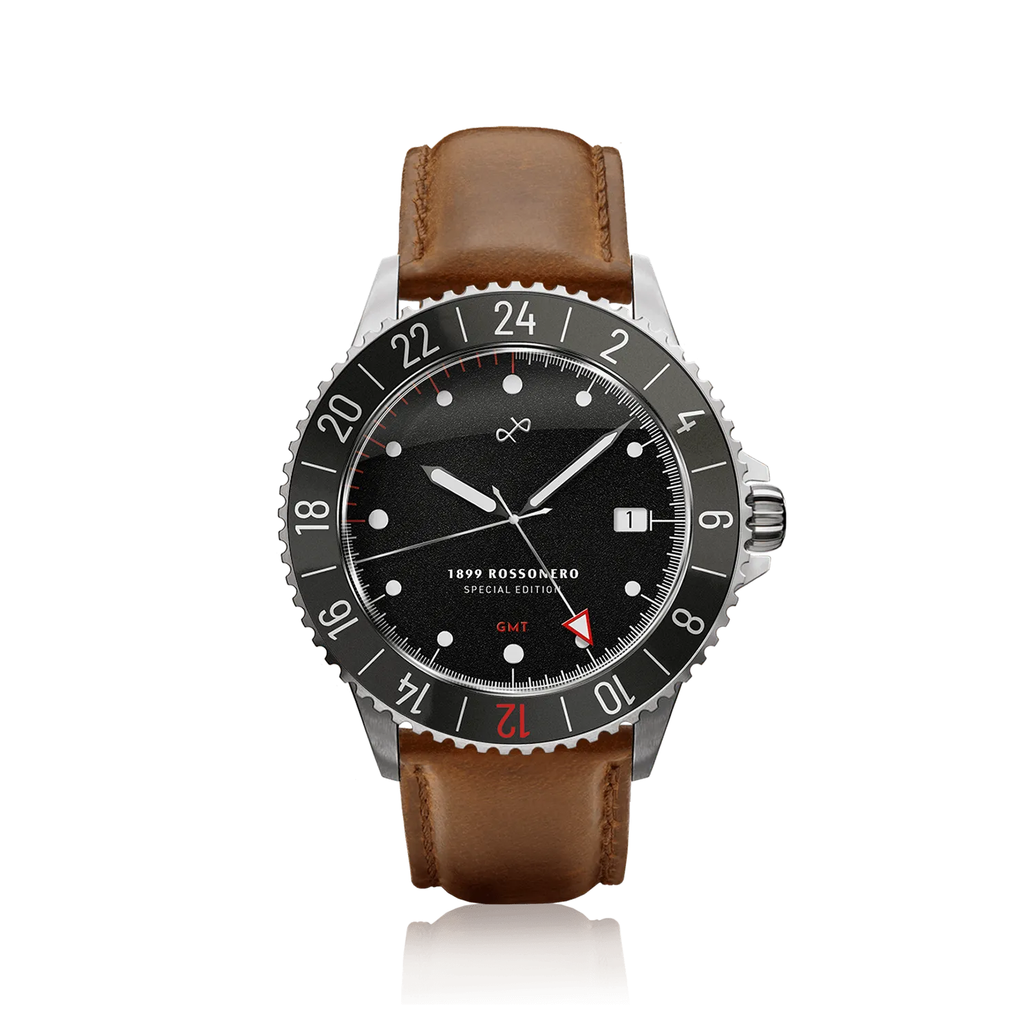 1899 Rossonero GMT, Steel / Black