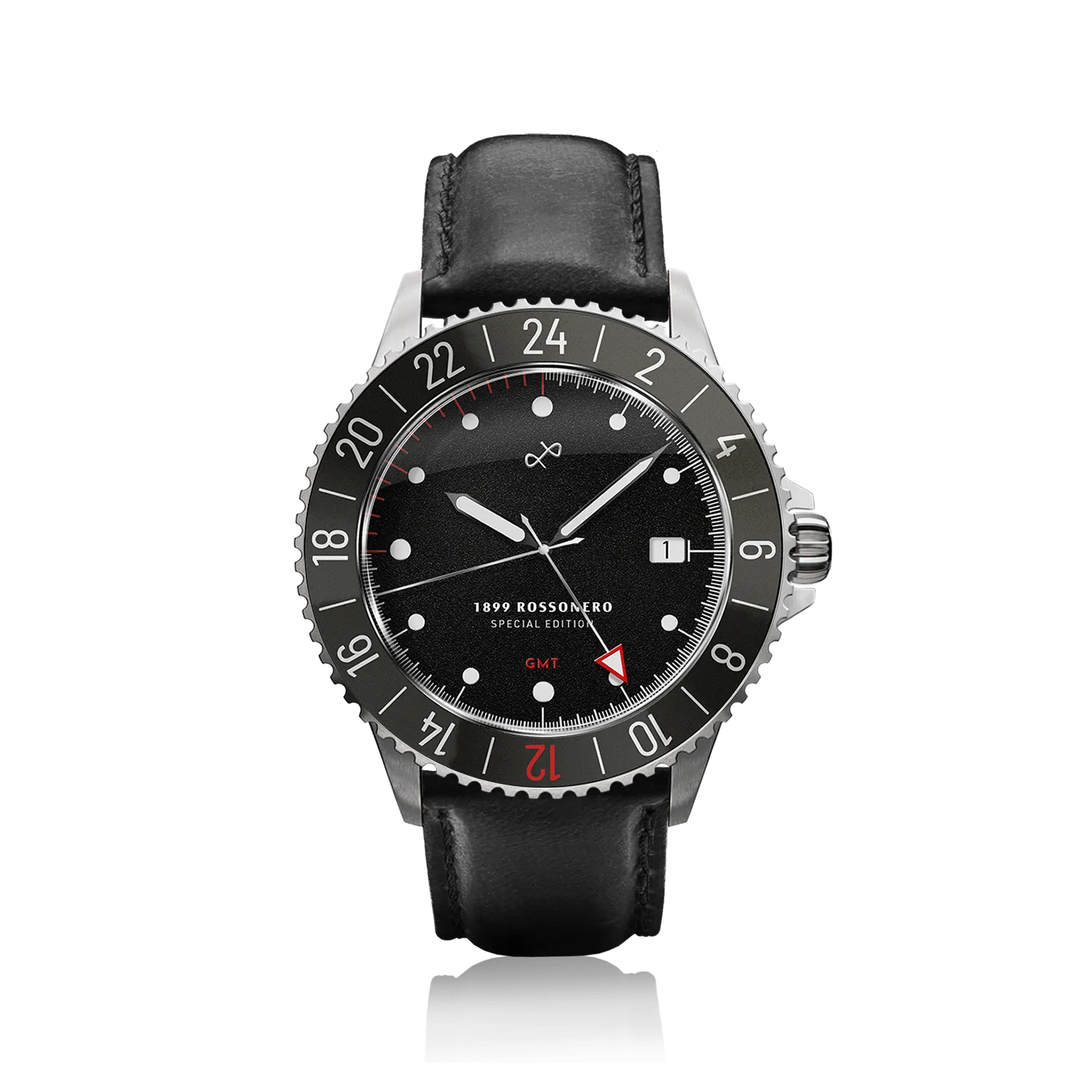 1899 Rossonero GMT, Steel / Black