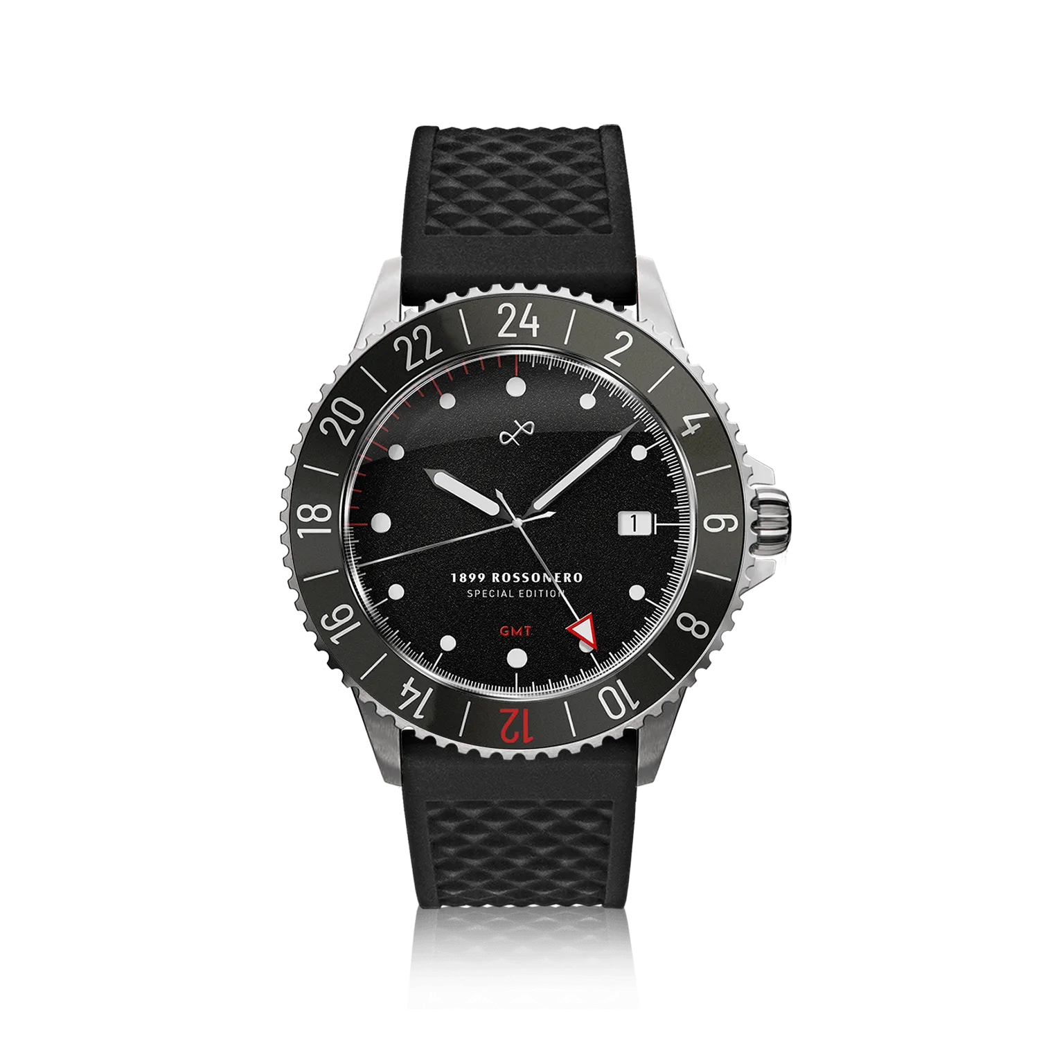 1899 Rossonero GMT, Steel / Black