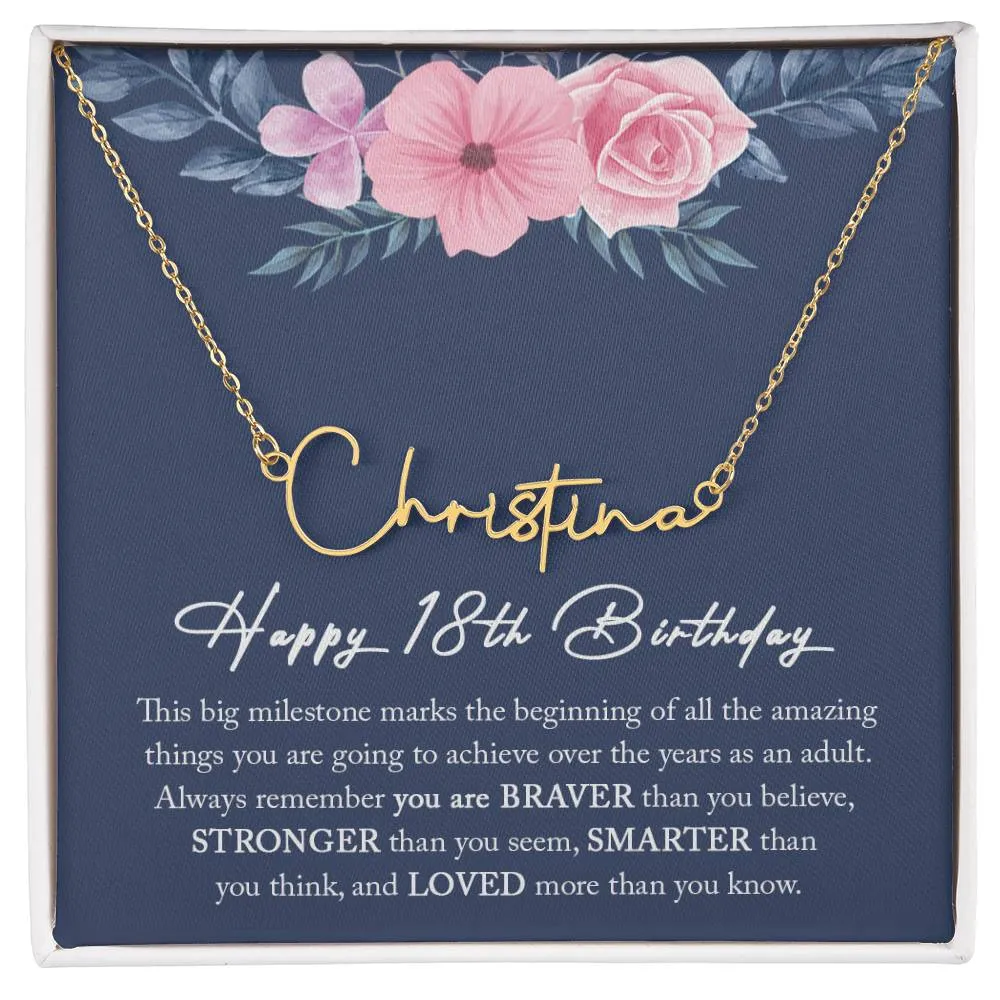 18th Birthday Gifts for Girls, 18 Year Old Birthday Gift Girl, 18th Birthday Gifts, 18th Birthday Necklace, Happy 18th Birthday