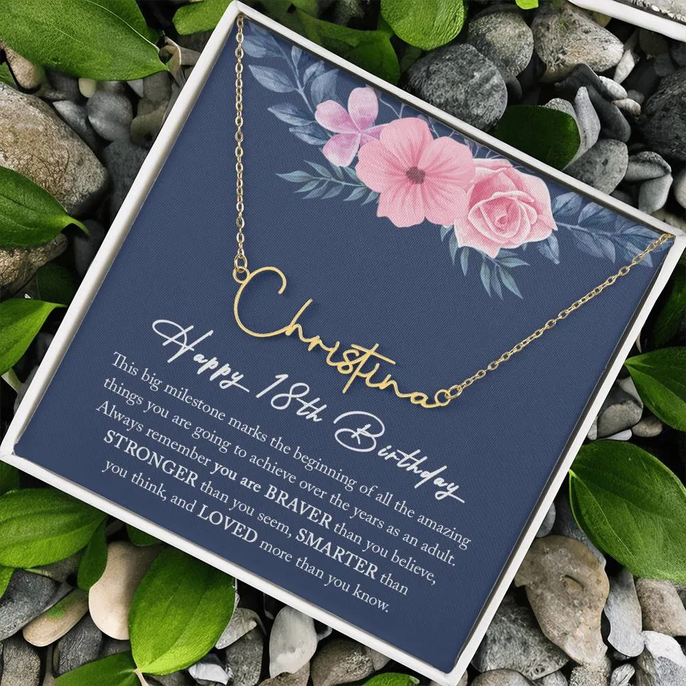 18th Birthday Gifts for Girls, 18 Year Old Birthday Gift Girl, 18th Birthday Gifts, 18th Birthday Necklace, Happy 18th Birthday