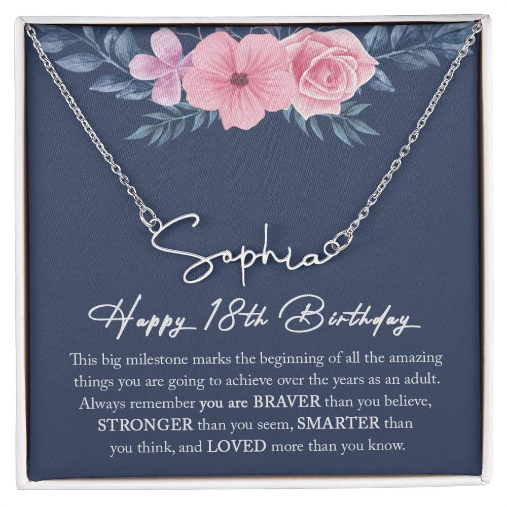 18th Birthday Gifts for Girls, 18 Year Old Birthday Gift Girl, 18th Birthday Gifts, 18th Birthday Necklace, Happy 18th Birthday