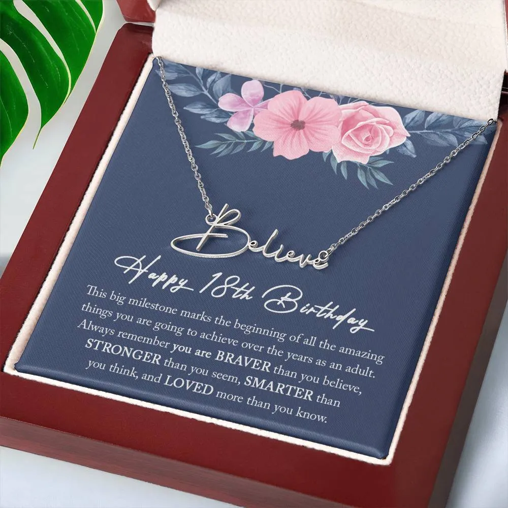 18th Birthday Gifts for Girls, 18 Year Old Birthday Gift Girl, 18th Birthday Gifts, 18th Birthday Necklace, Happy 18th Birthday