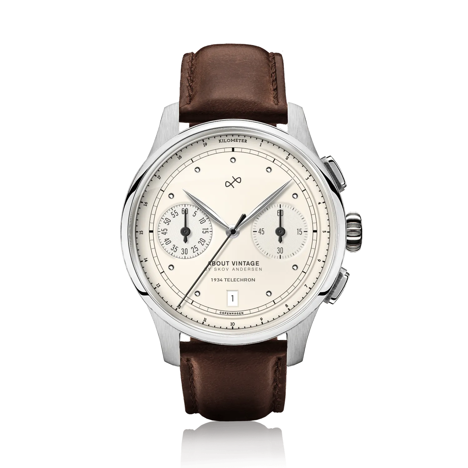 1934 Telechron, Steel / Off White (B)