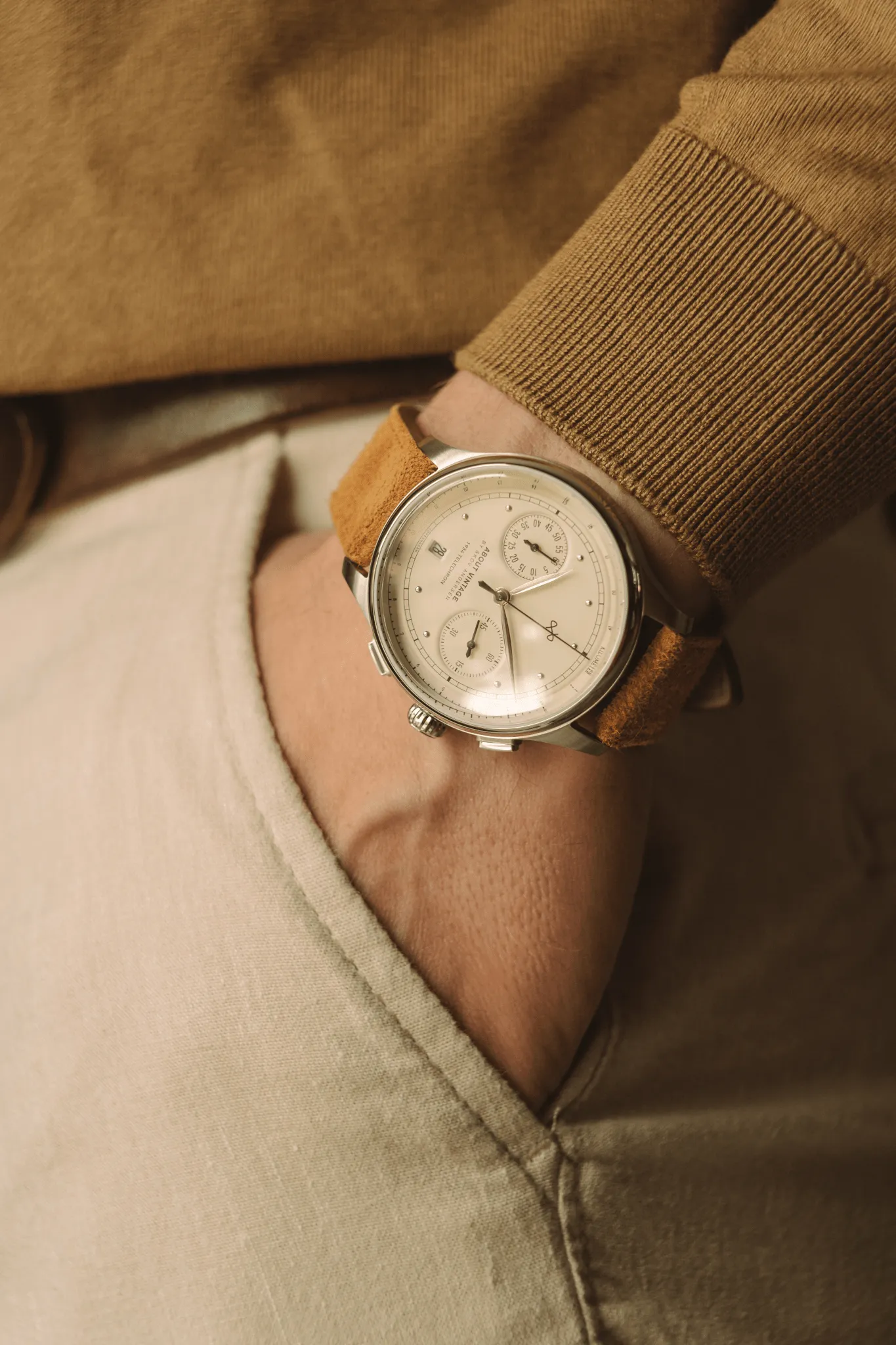 1934 Telechron, Steel / Off White (B)