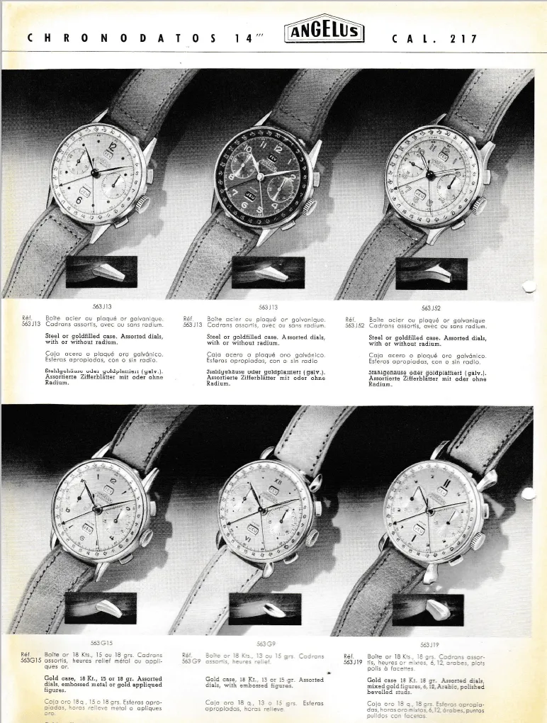 1940's Angelus Vintage Large Mens Triple Calendar Chronograph, 18K Gold Plated - The Chronodato