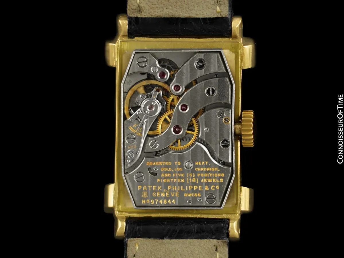 1940's Patek Philippe Vintage Mens Ref. 1450 "Top Hat" Watch - 18K Gold