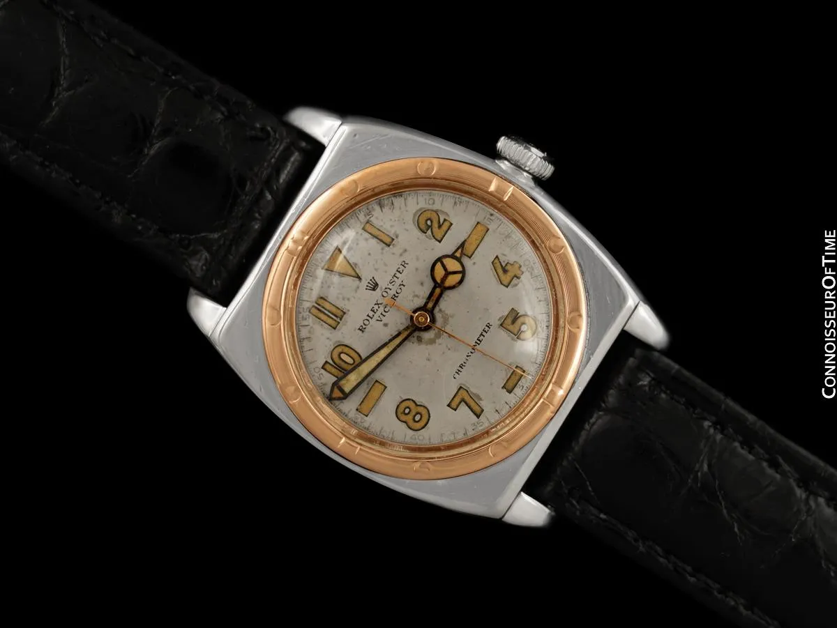 1945 Rolex Viceroy Imperial Vintage Ref. 3359 Mens Watch - Stainless Steel & 18K Rose Gold