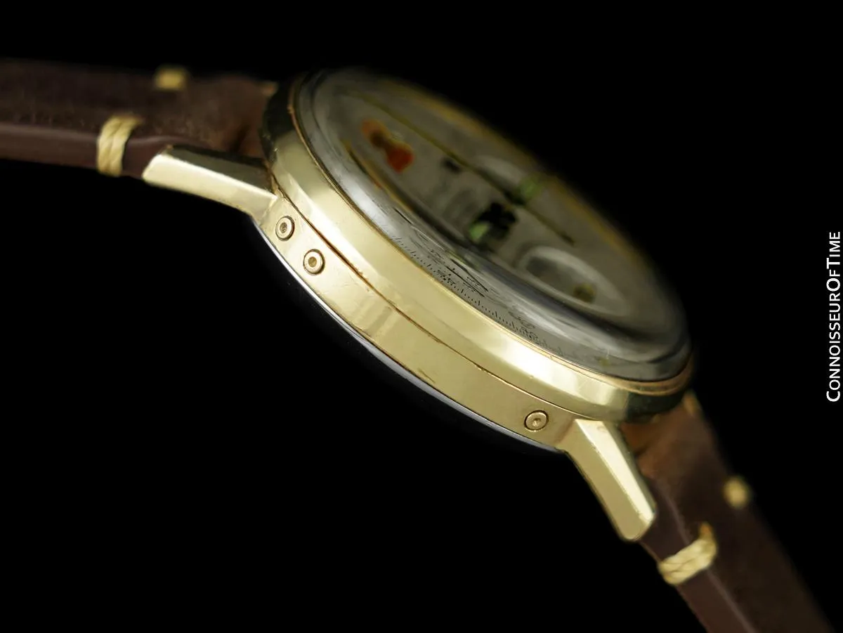 1945 Universal Geneve Tri-Compax Mens Vintage Chronograph Triple Calendar with Moon Phase Watch - Gold Plated & Stainless Steel