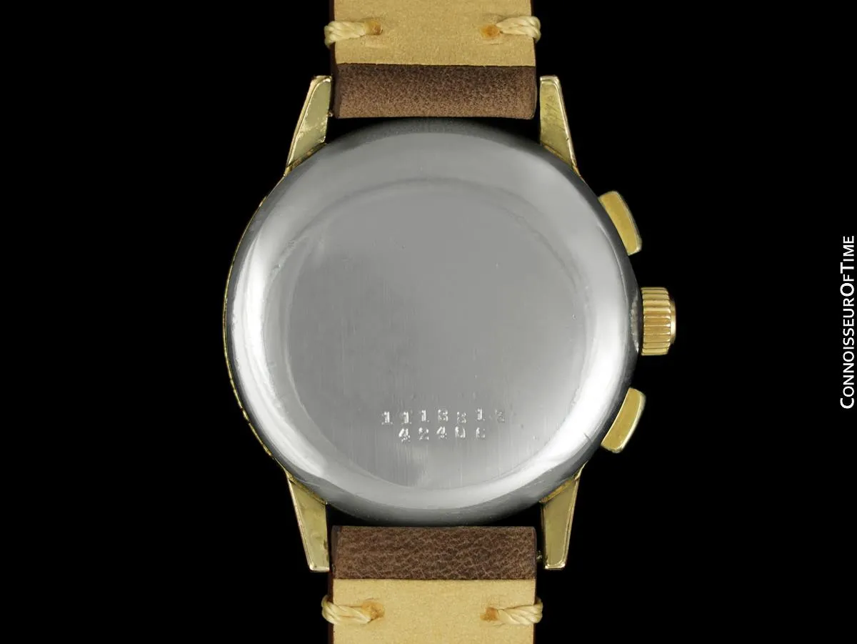 1945 Universal Geneve Tri-Compax Mens Vintage Chronograph Triple Calendar with Moon Phase Watch - Gold Plated & Stainless Steel