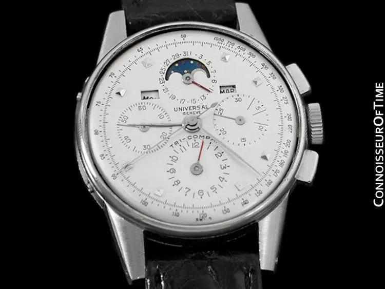 1945 Universal Geneve Tri-Compax Mens Vintage Chronograph Triple Calendar with Moon Phase