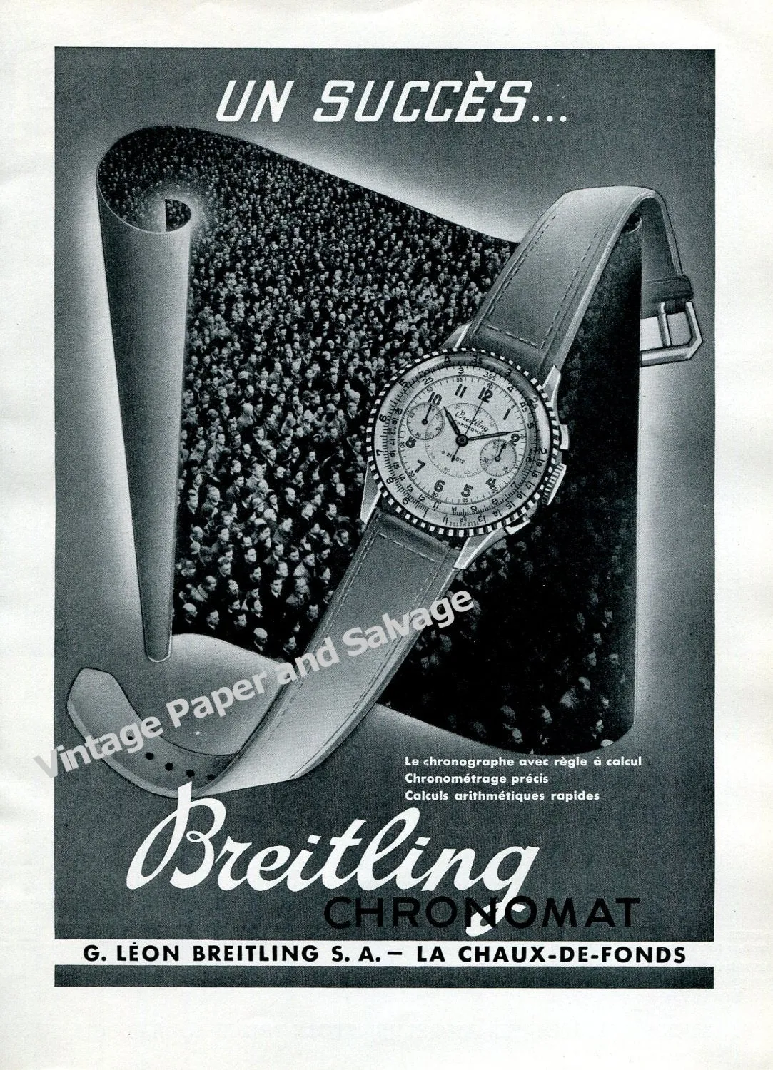 1946 Breitling Vintage Ref. 769 Chronomat Chronograph Mens Watch - 18K Rose Gold